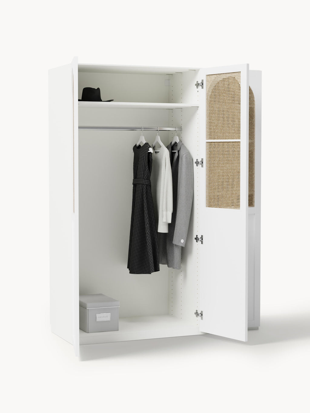 Modularer Drehtürenschrank Jeanne, 150 cm Breite, in verschiedenen Größen