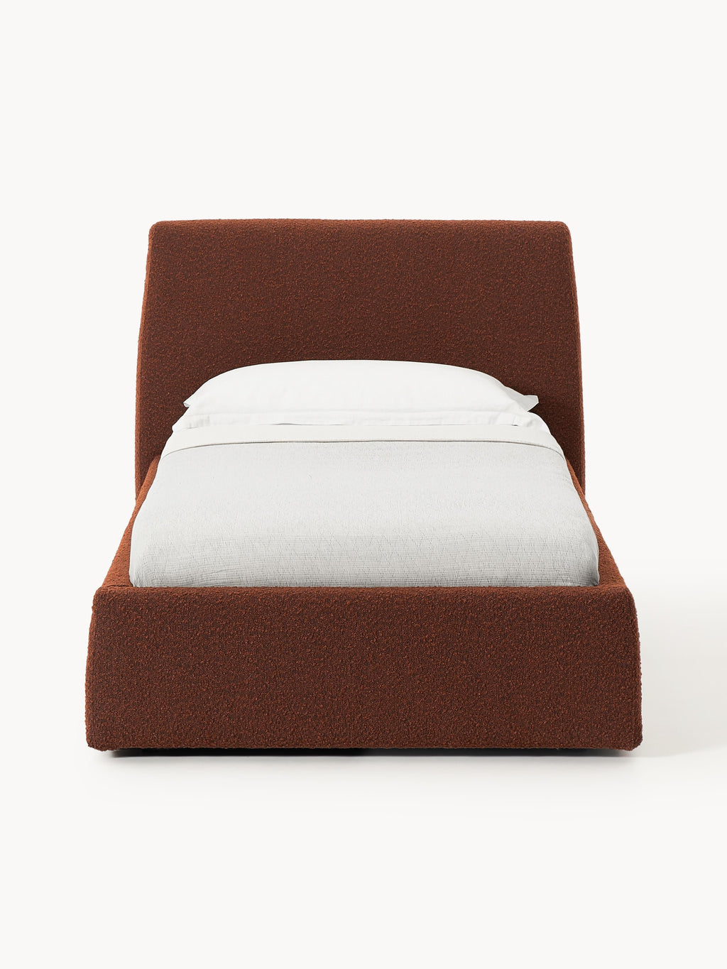 Bouclé-Einzelbett Cloud mit Stauraum