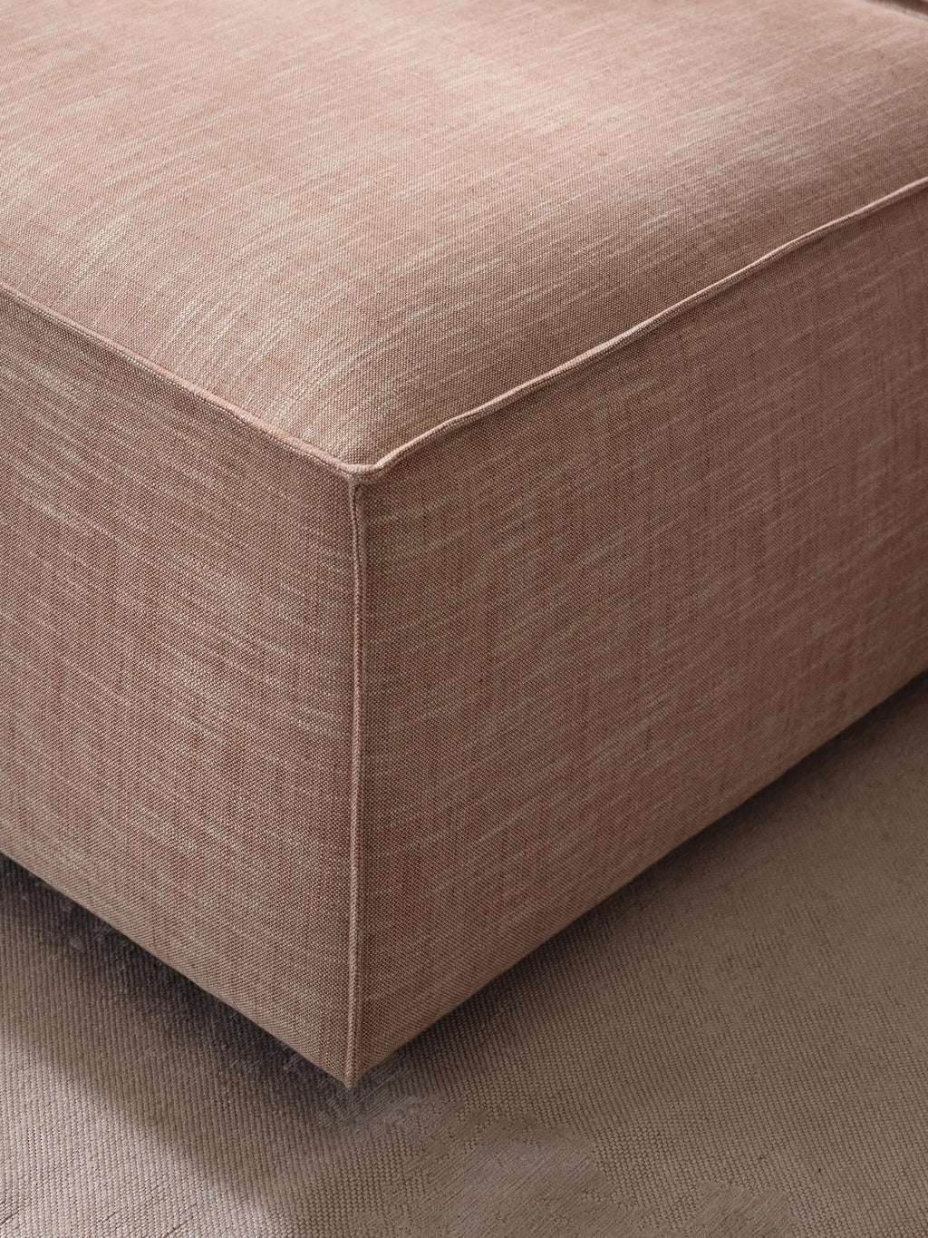 Sofa-Hocker Lennon aus Leinen-Mix