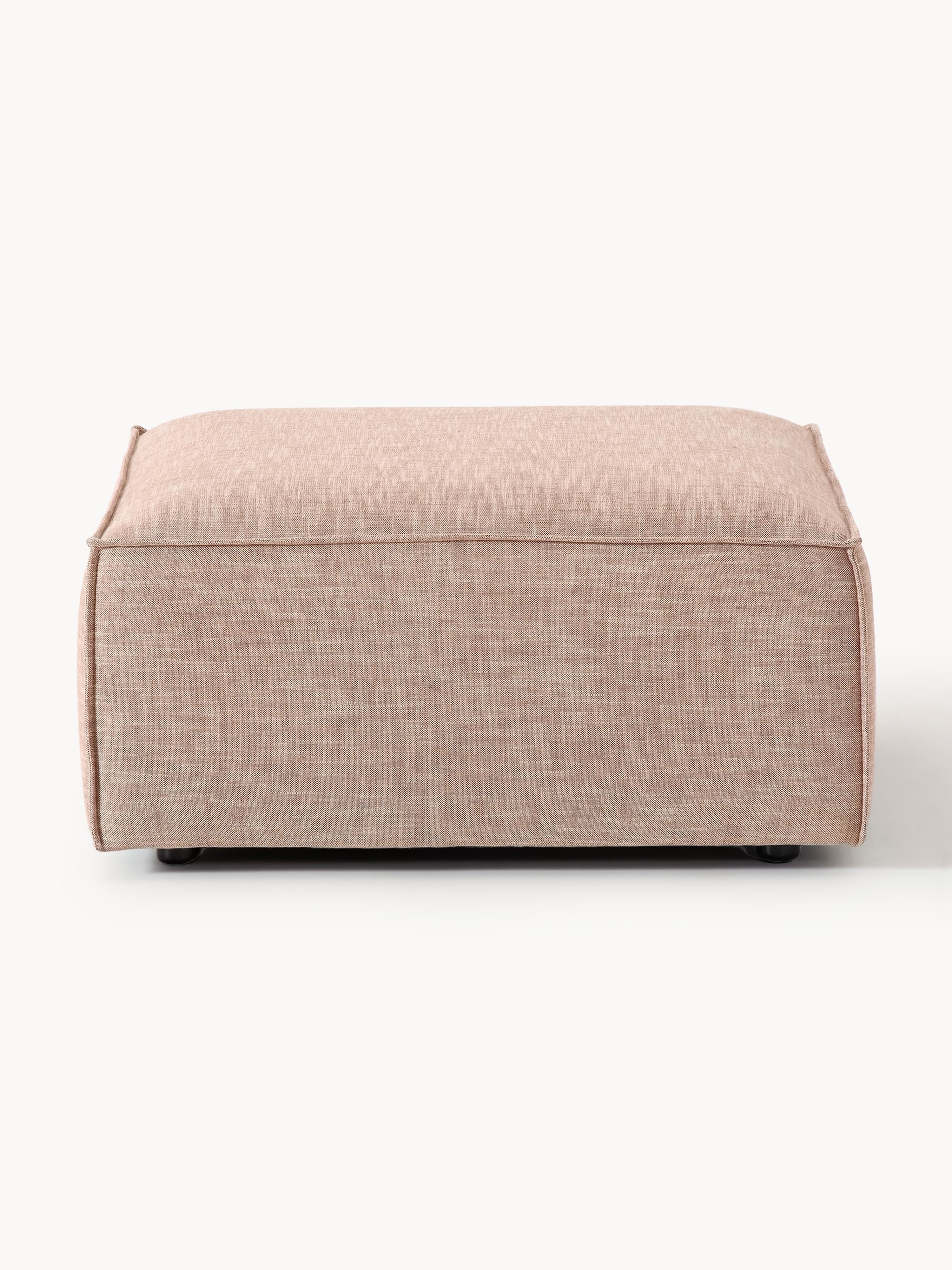Sofa-Hocker Lennon aus Leinen-Mix