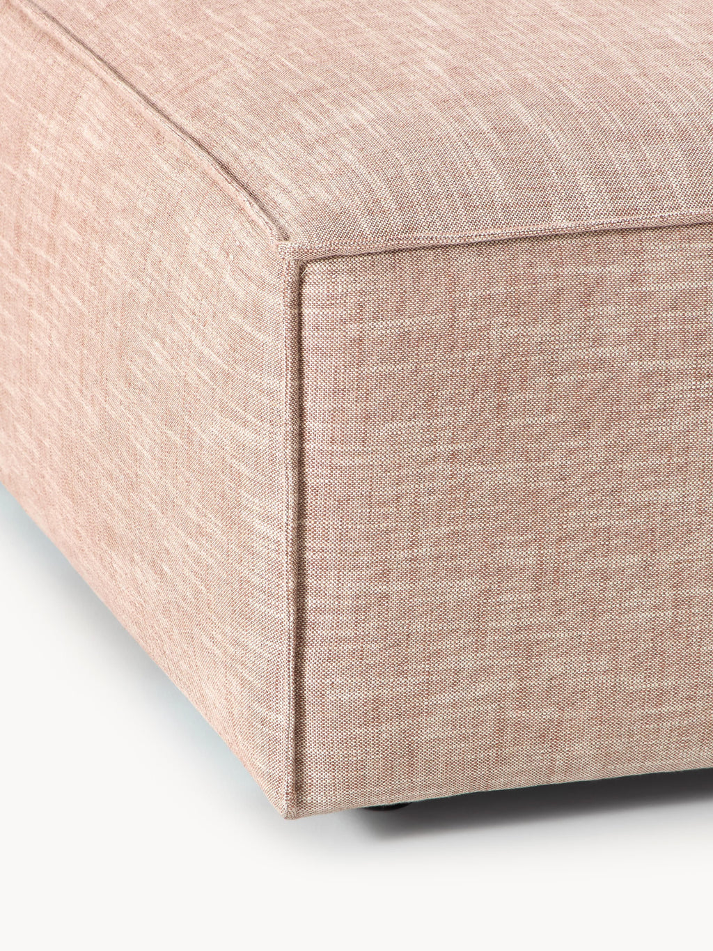 Sofa-Hocker Lennon aus Leinen-Mix