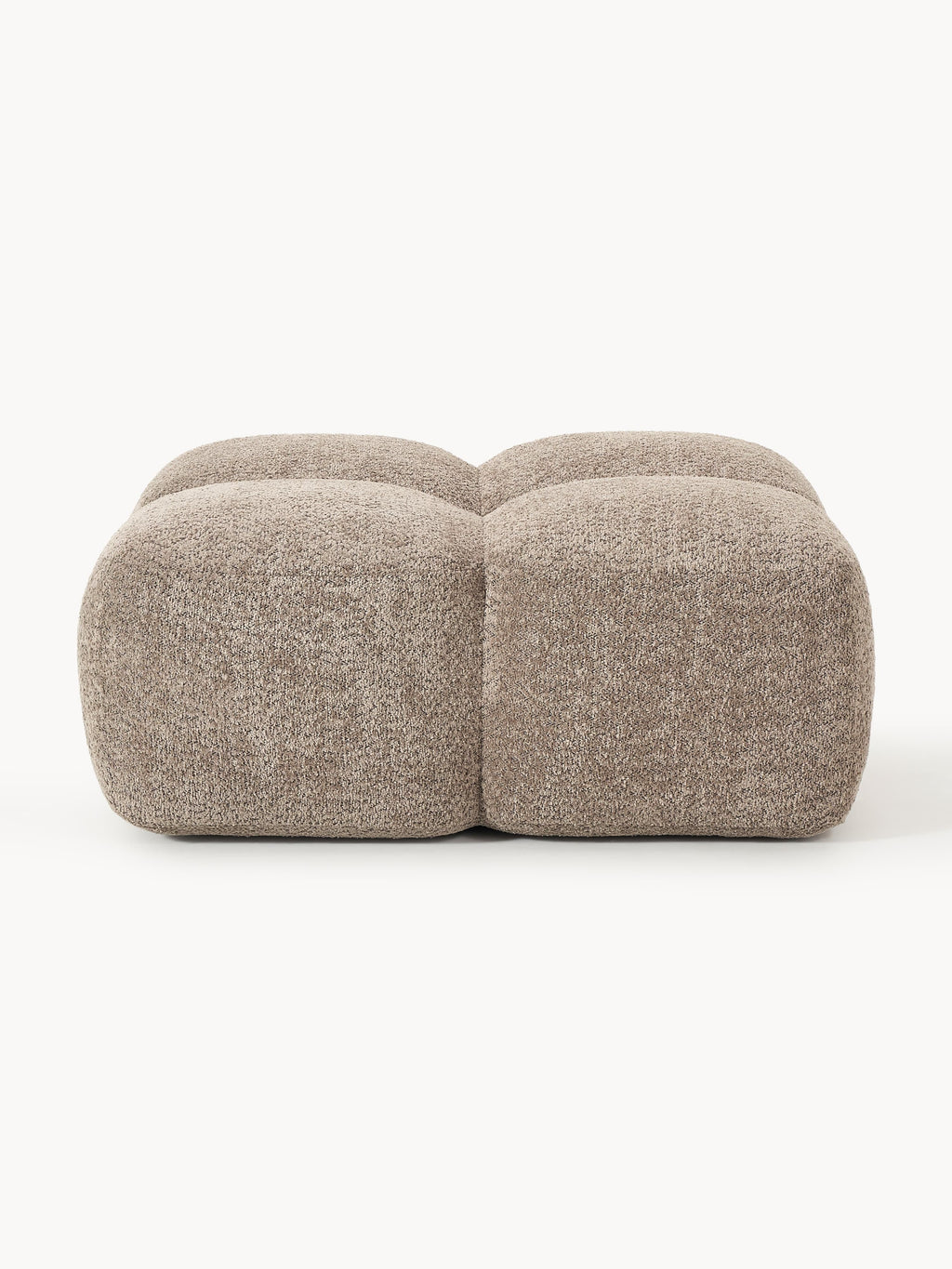 Sofa-Hocker Tayla aus Teddy-Bouclé