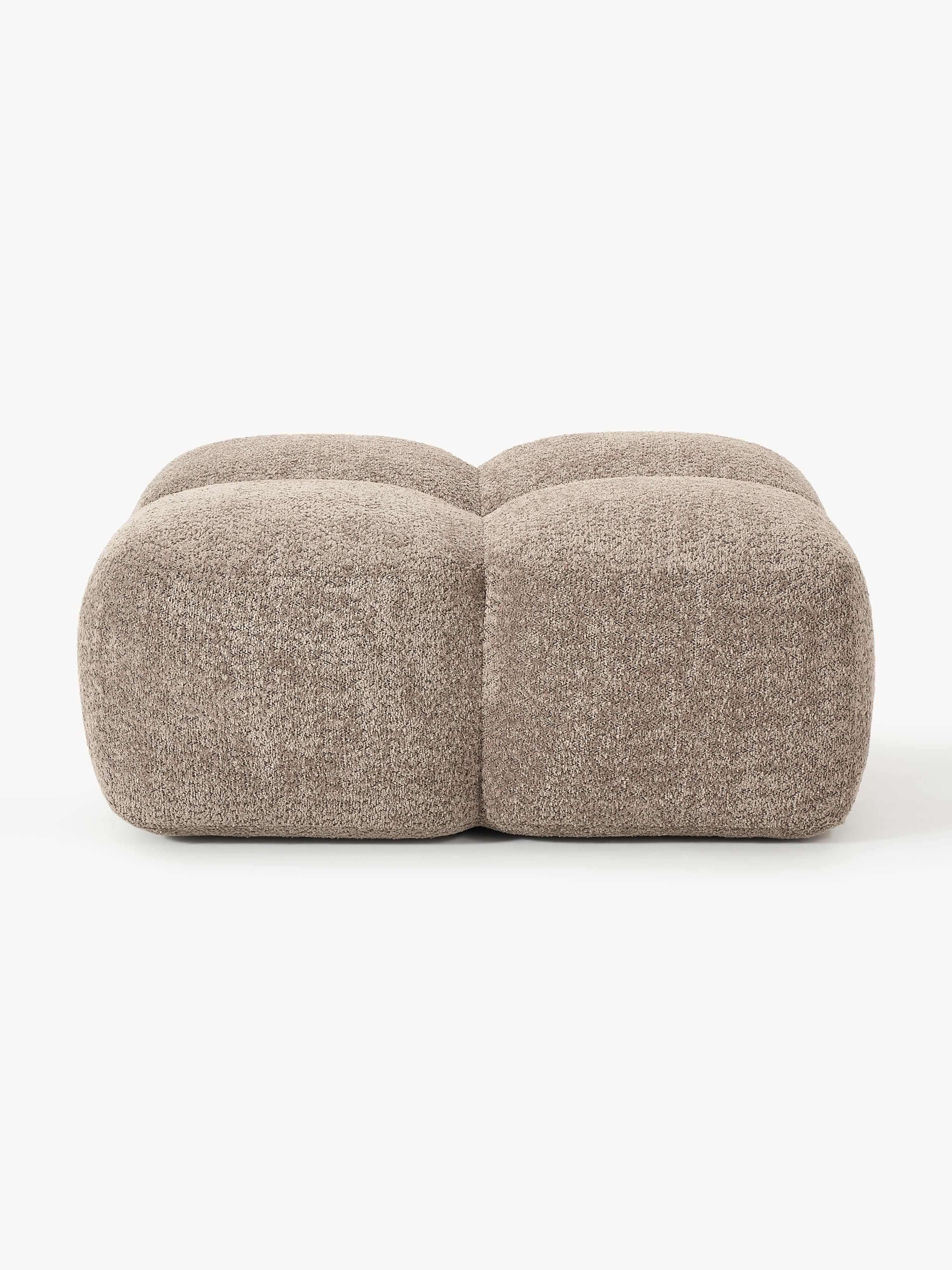 Sofa-Hocker Tayla aus Teddy-Bouclé