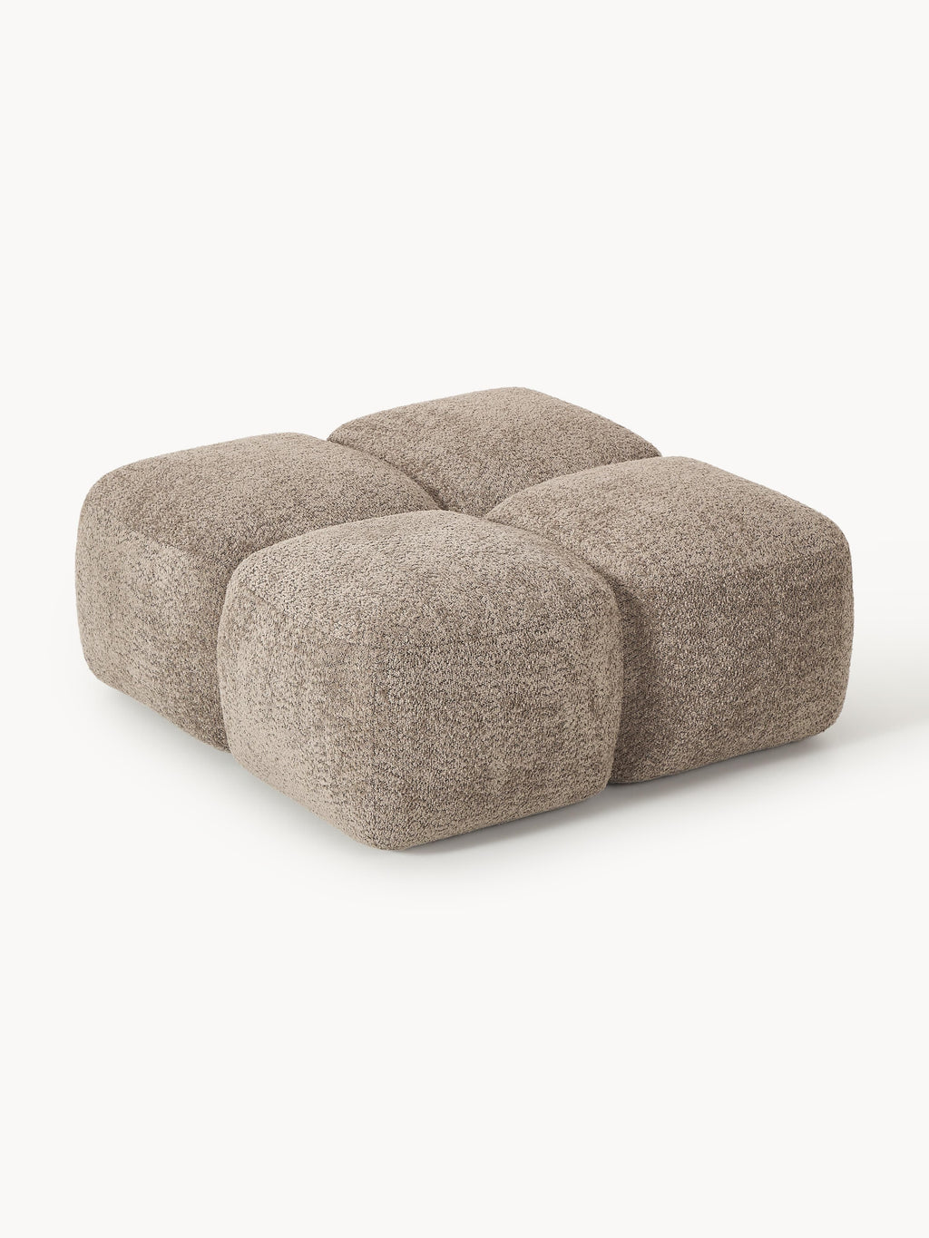 Sofa-Hocker Tayla aus Teddy-Bouclé