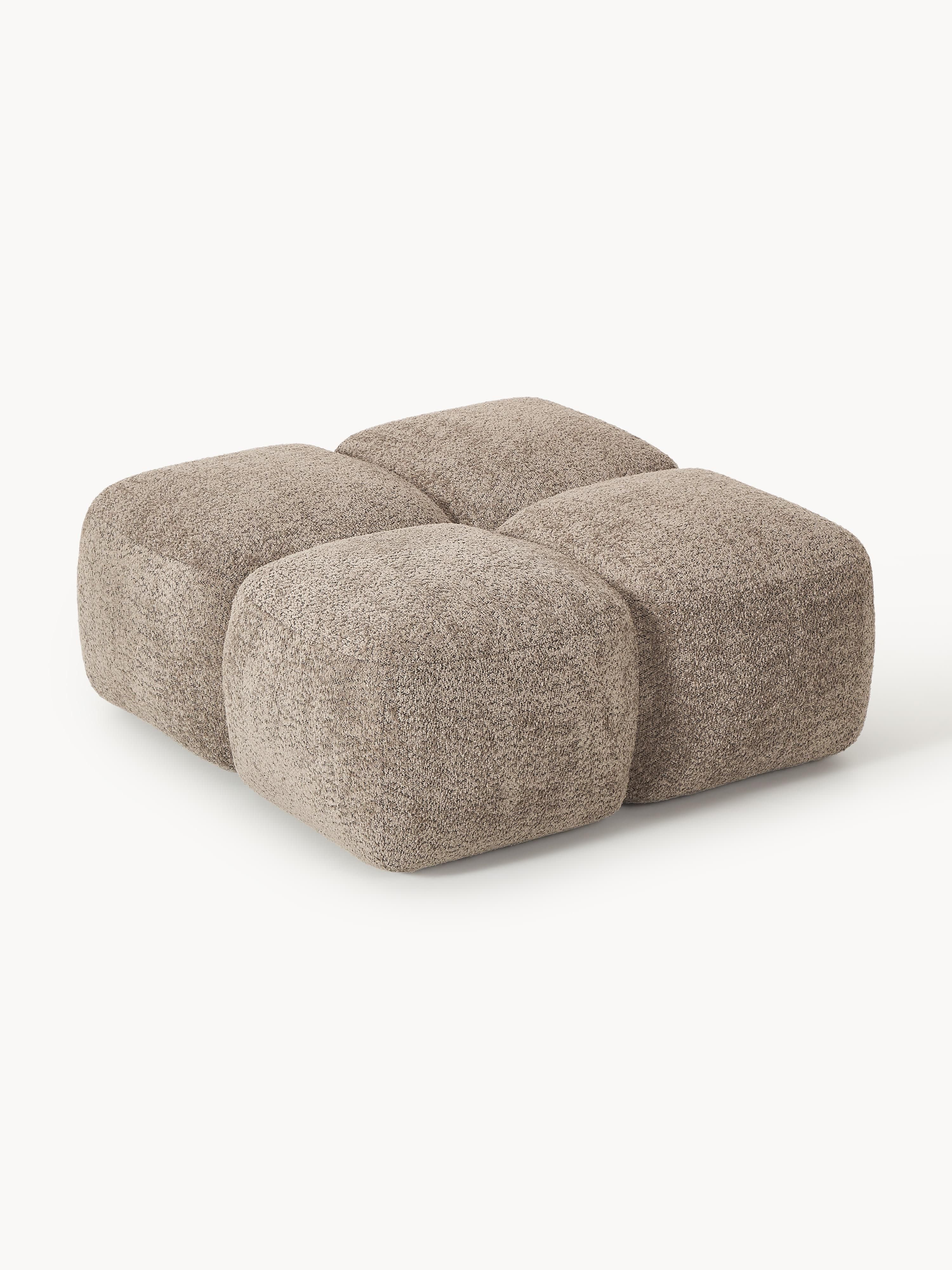 Sofa-Hocker Tayla aus Teddy-Bouclé