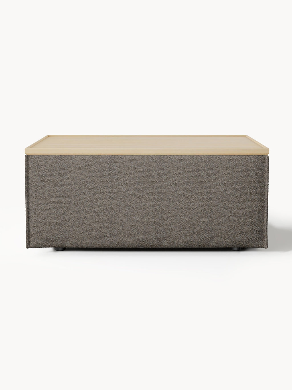 Sofa-Hocker Lennon aus Bouclé mit Stauraum