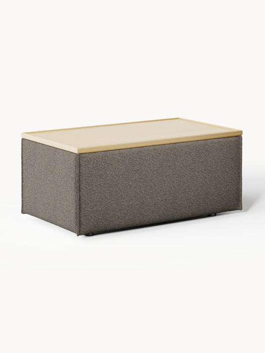 Galeriebild 1 - Sofa-Hocker Lennon aus Bouclé mit Stauraum