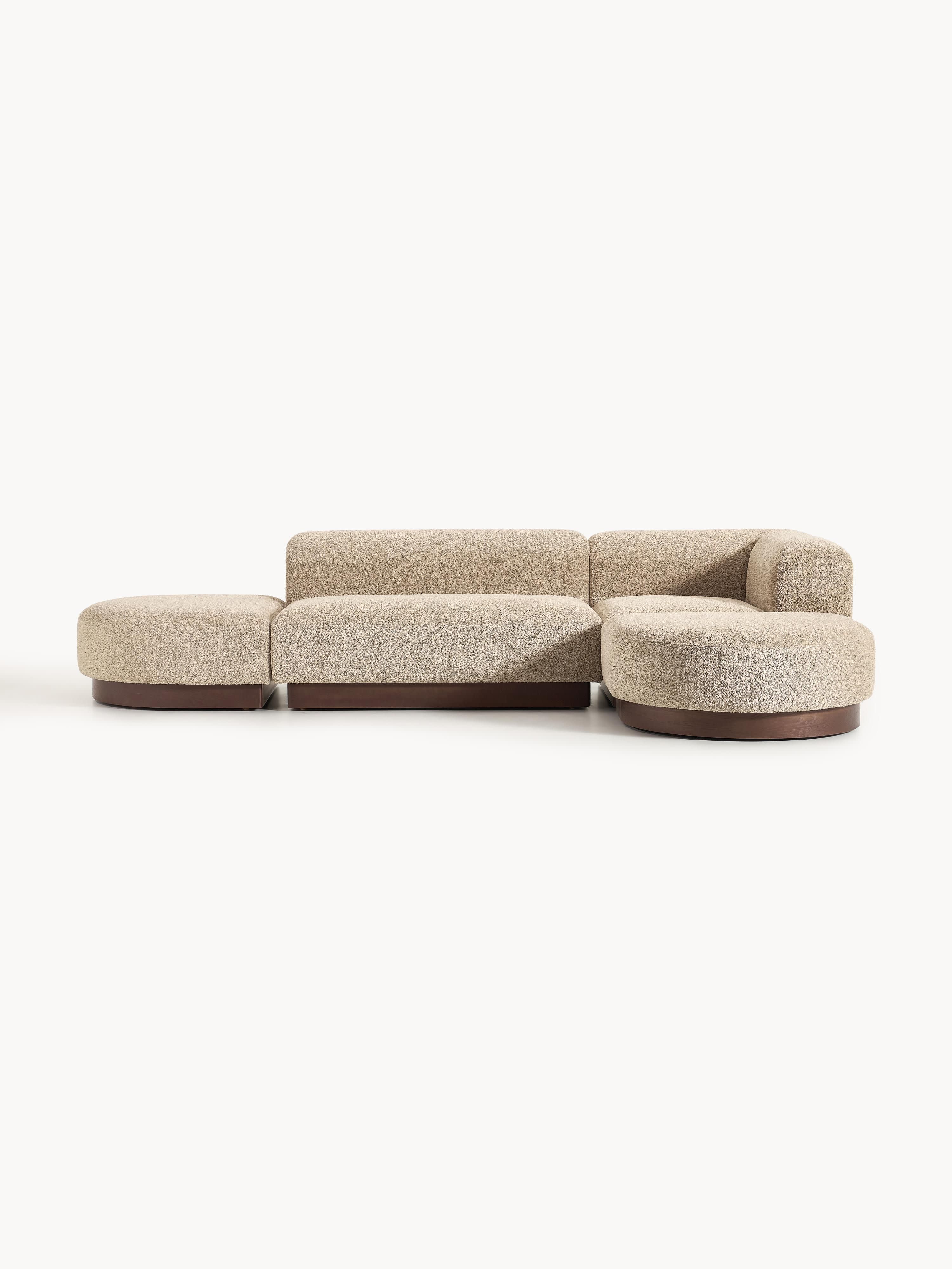 Galeriebild 1 - Modulares Ecksofa Natalie aus Teddy-Bouclé
