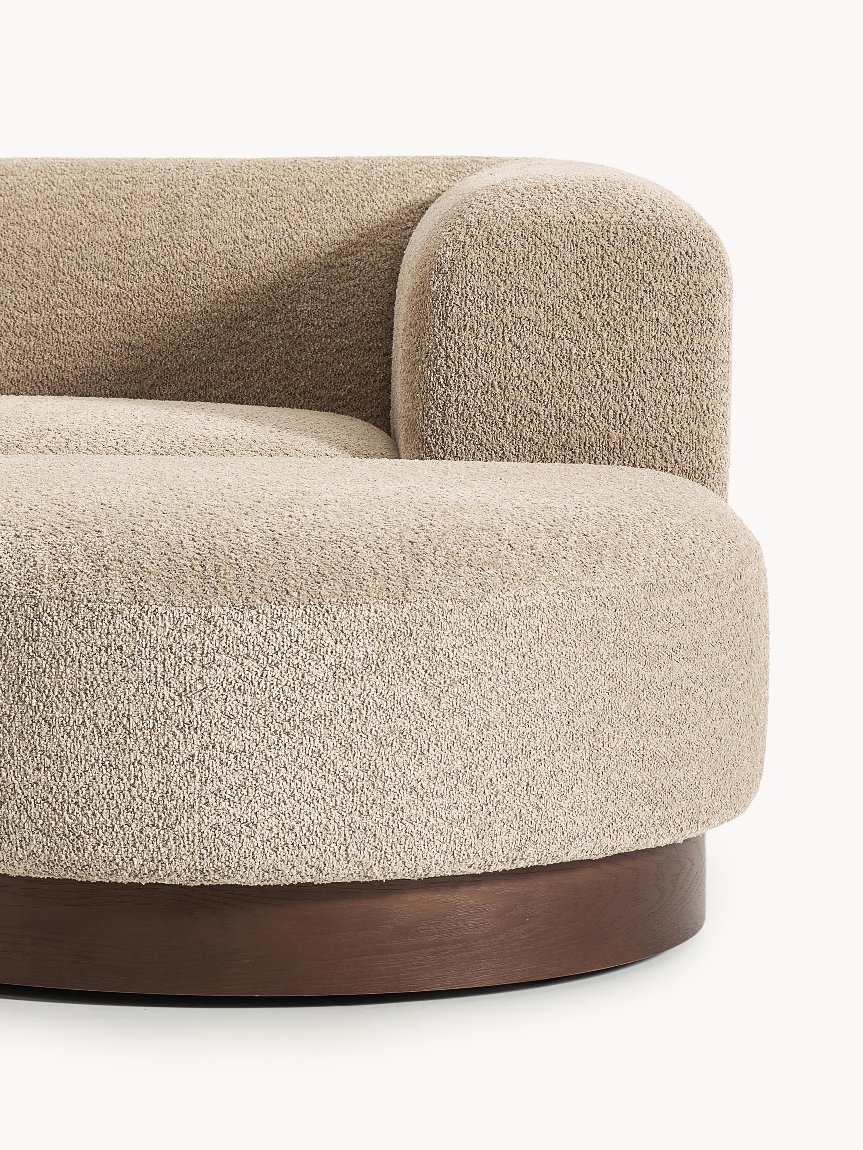 Modulares Ecksofa Natalie aus Teddy-Bouclé