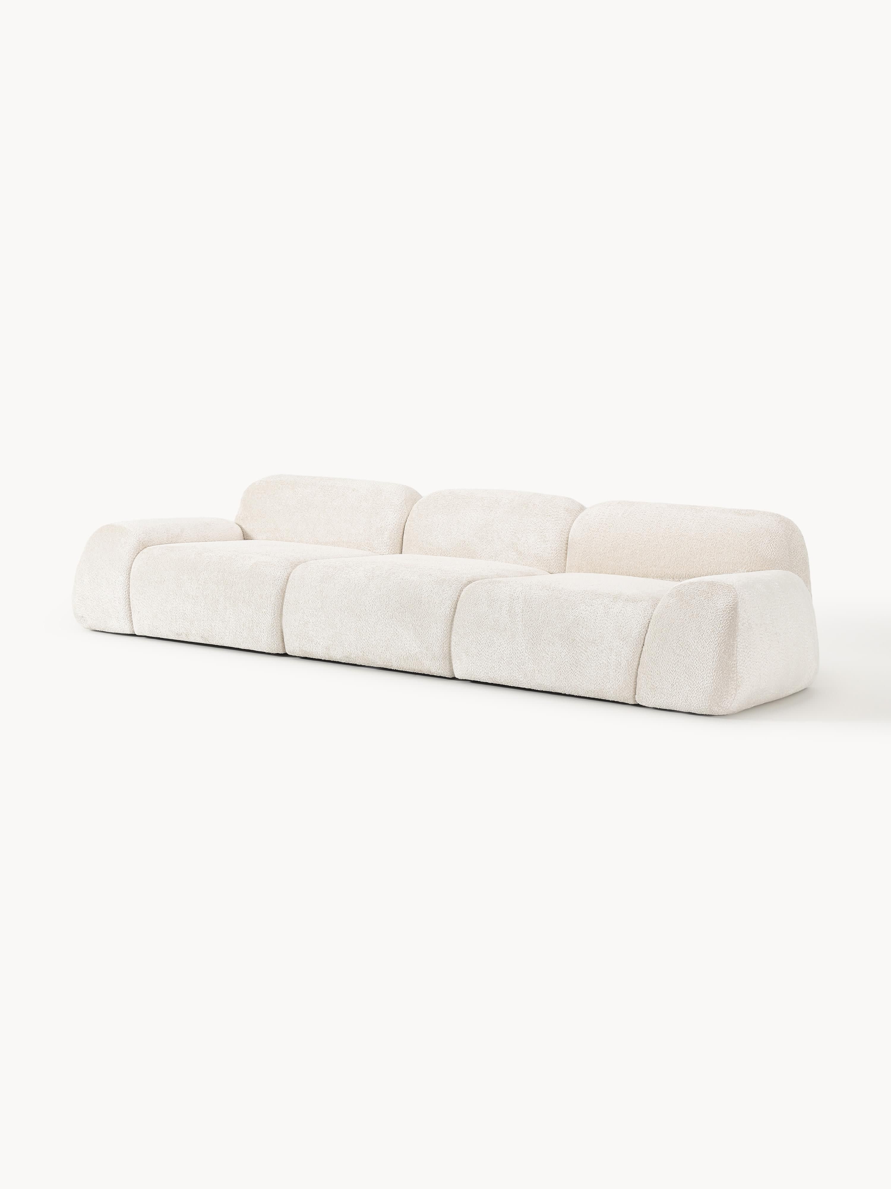 Modulares Teddy-Bouclé-Sofa Wolke (4-Sitzer)