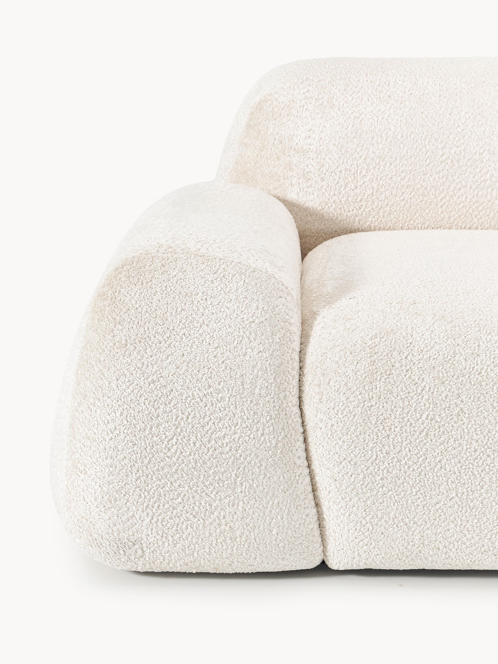 Modulares Teddy-Bouclé-Sofa Wolke (4-Sitzer)