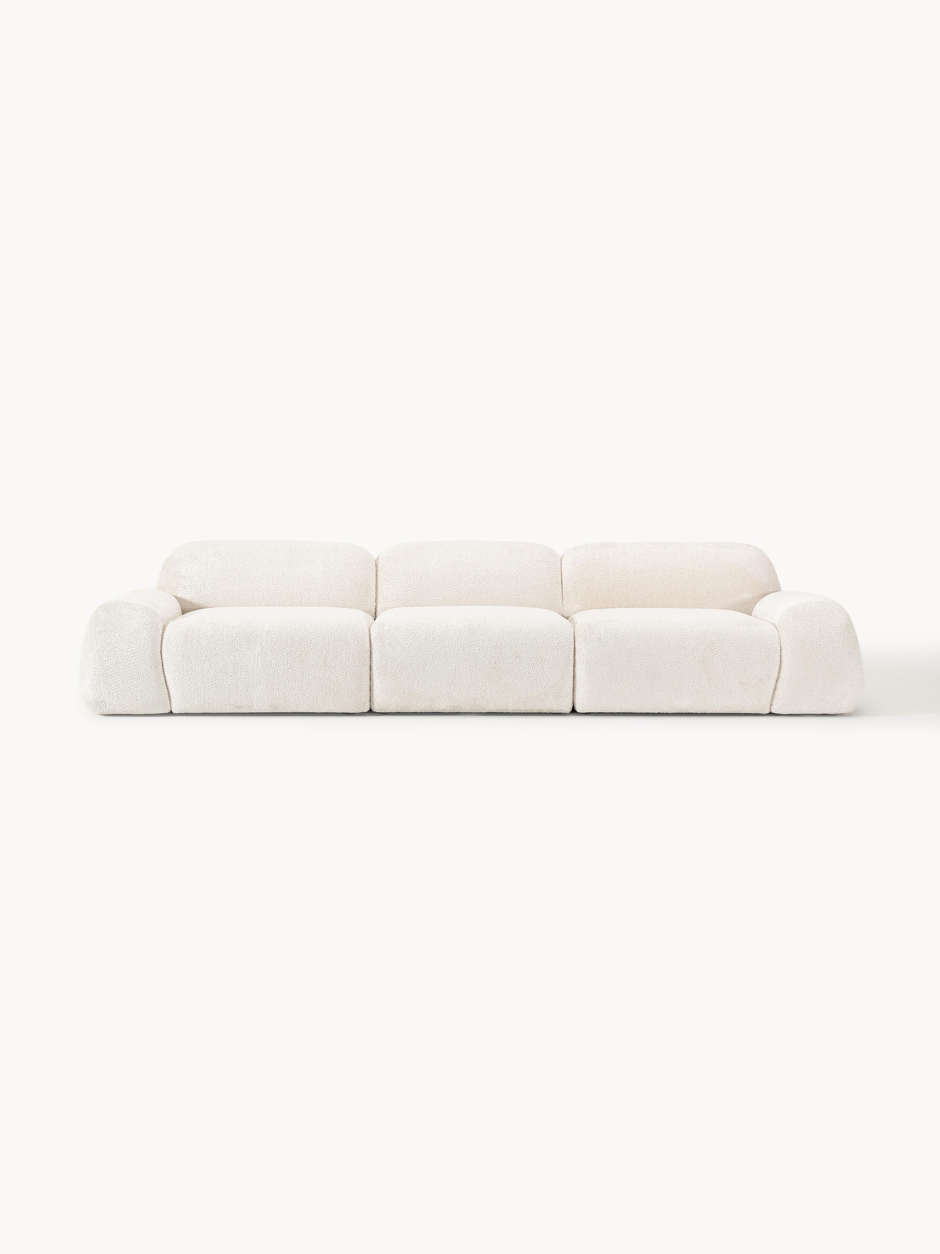 Galeriebild 1 - Modulares Teddy-Bouclé-Sofa Wolke (4-Sitzer)