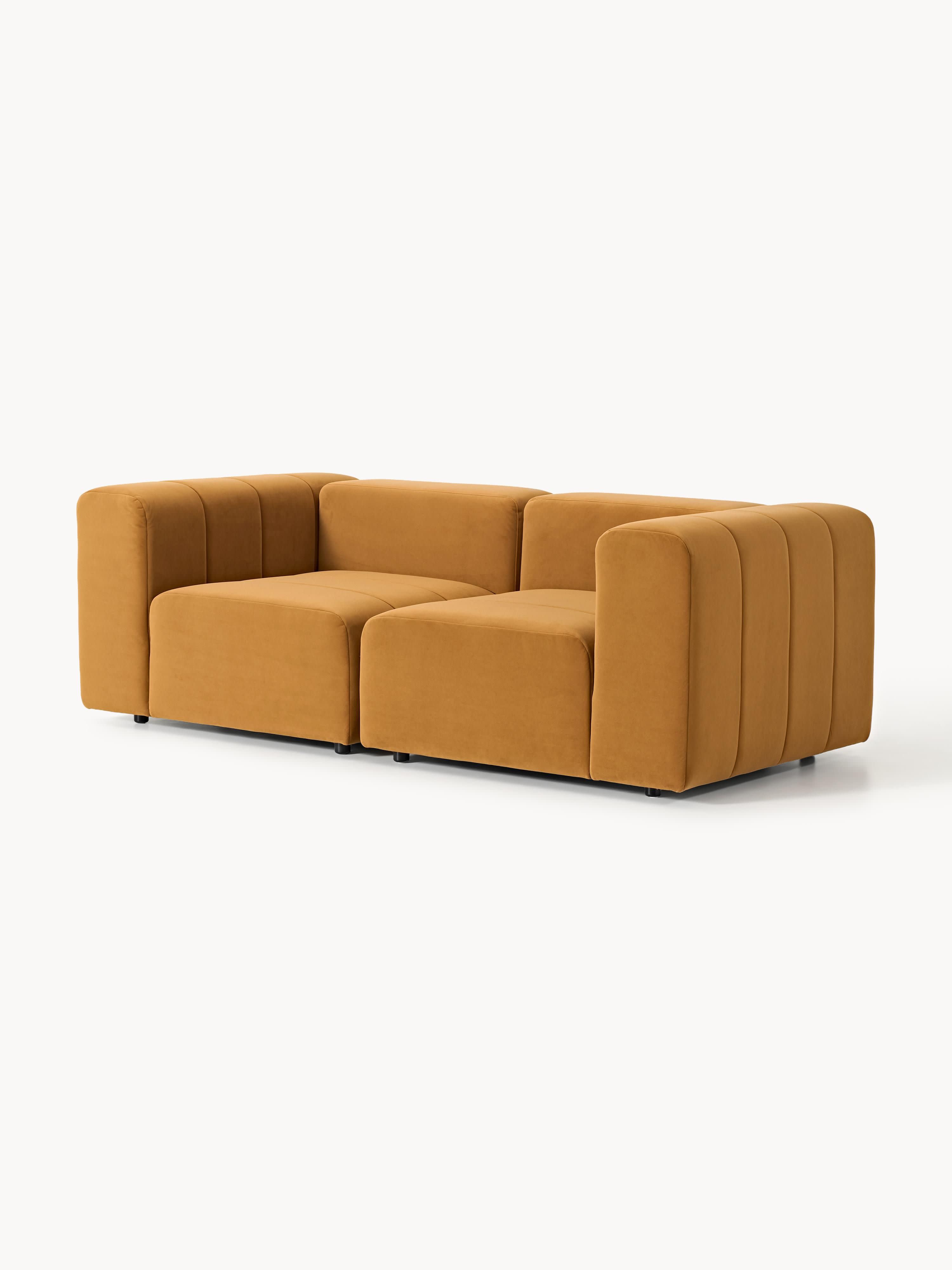 Modulares Samt-Sofa Lena (3-Sitzer)