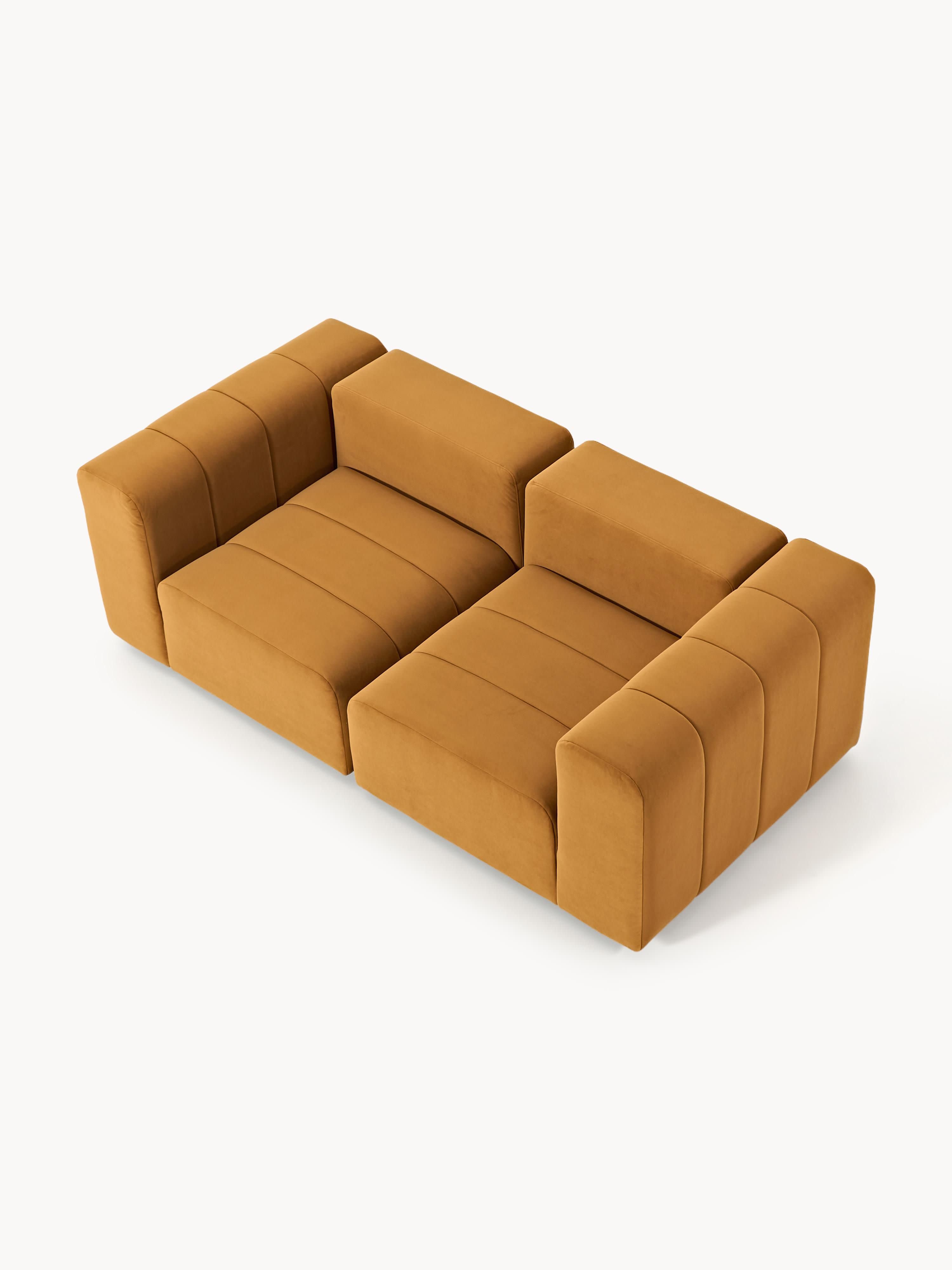 Modulares Samt-Sofa Lena (3-Sitzer)