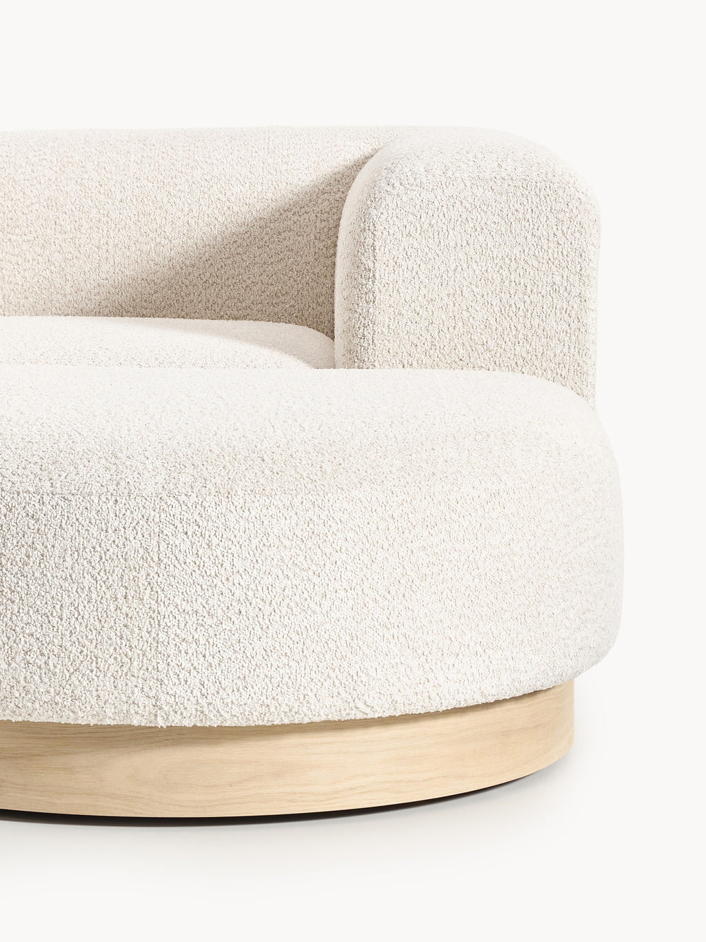 Modulares Ecksofa Natalie aus Teddy-Bouclé