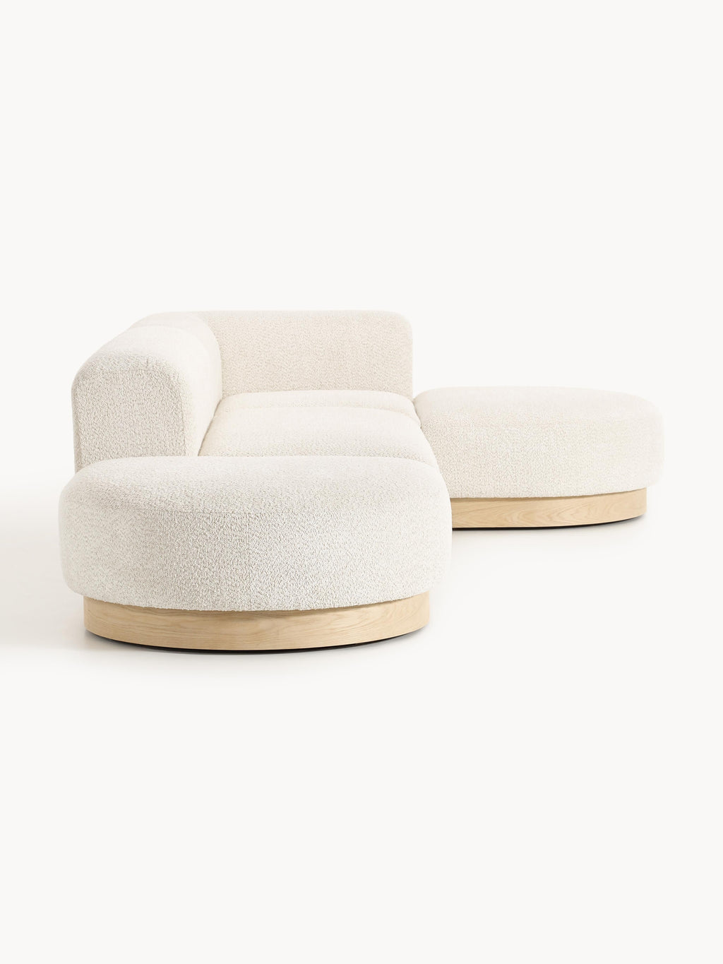 Modulares Ecksofa Natalie aus Teddy-Bouclé