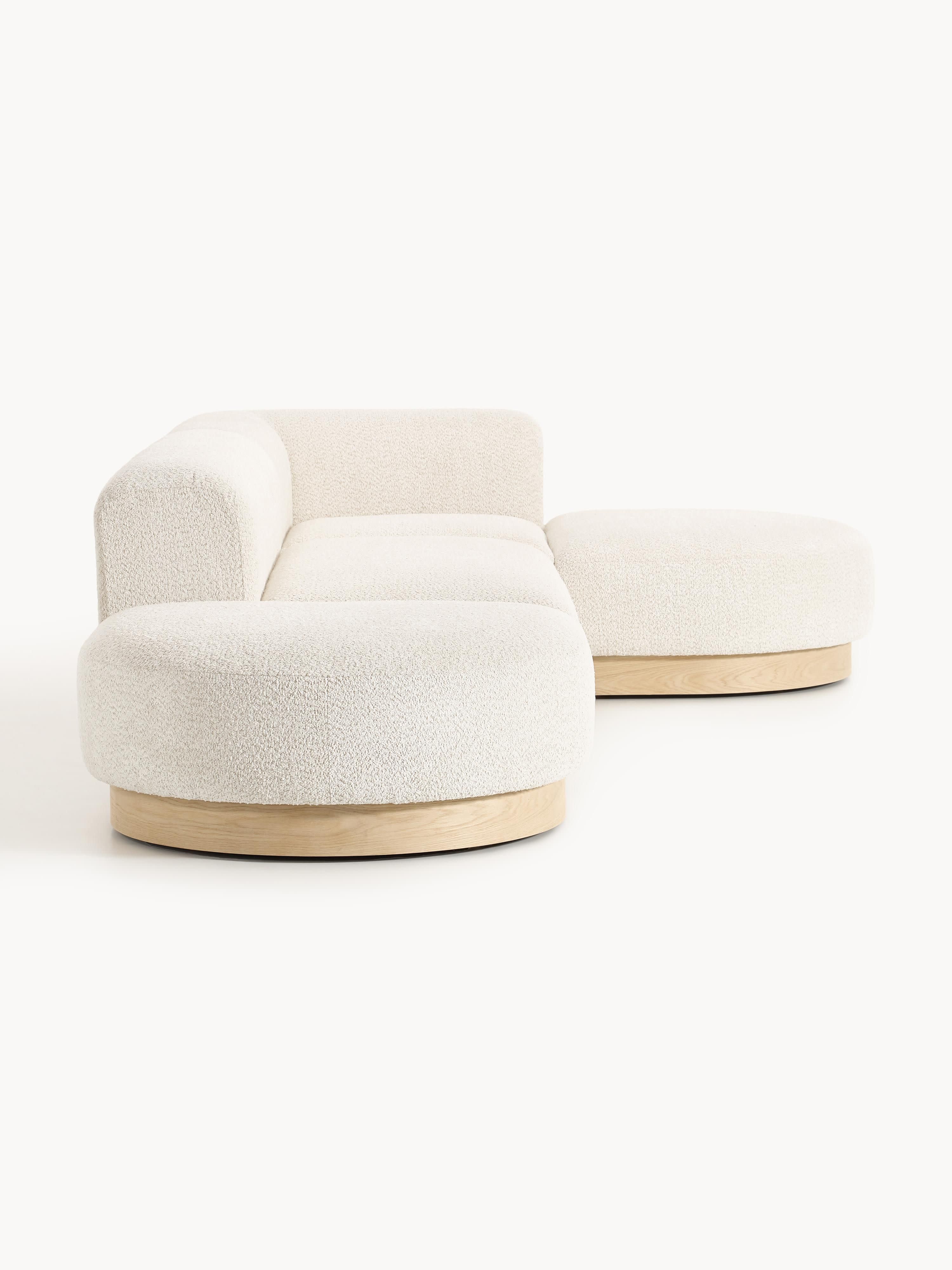 Modulares Ecksofa Natalie aus Teddy-Bouclé