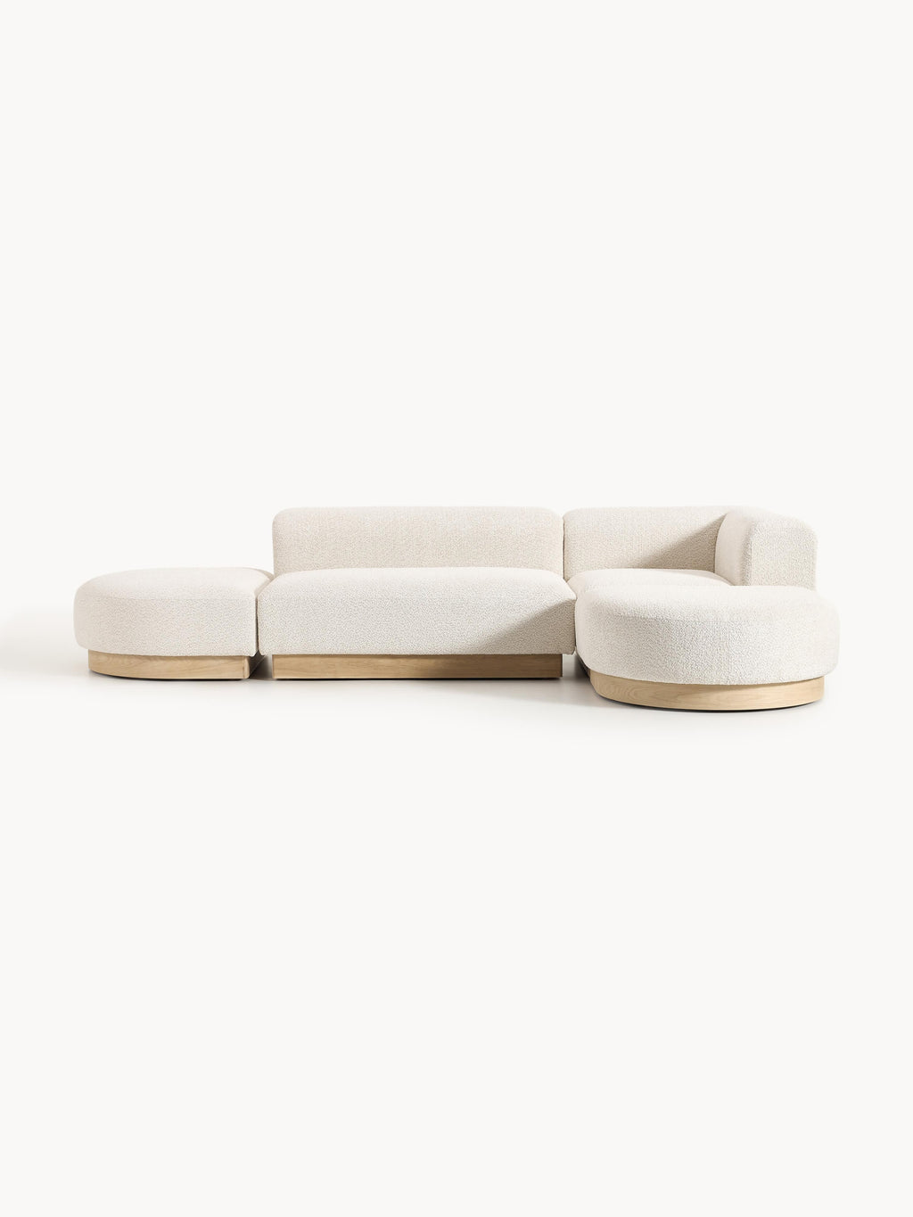 Galeriebild 1 - Modulares Ecksofa Natalie aus Teddy-Bouclé