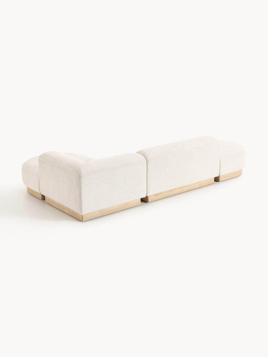 Modulares Ecksofa Natalie aus Teddy-Bouclé