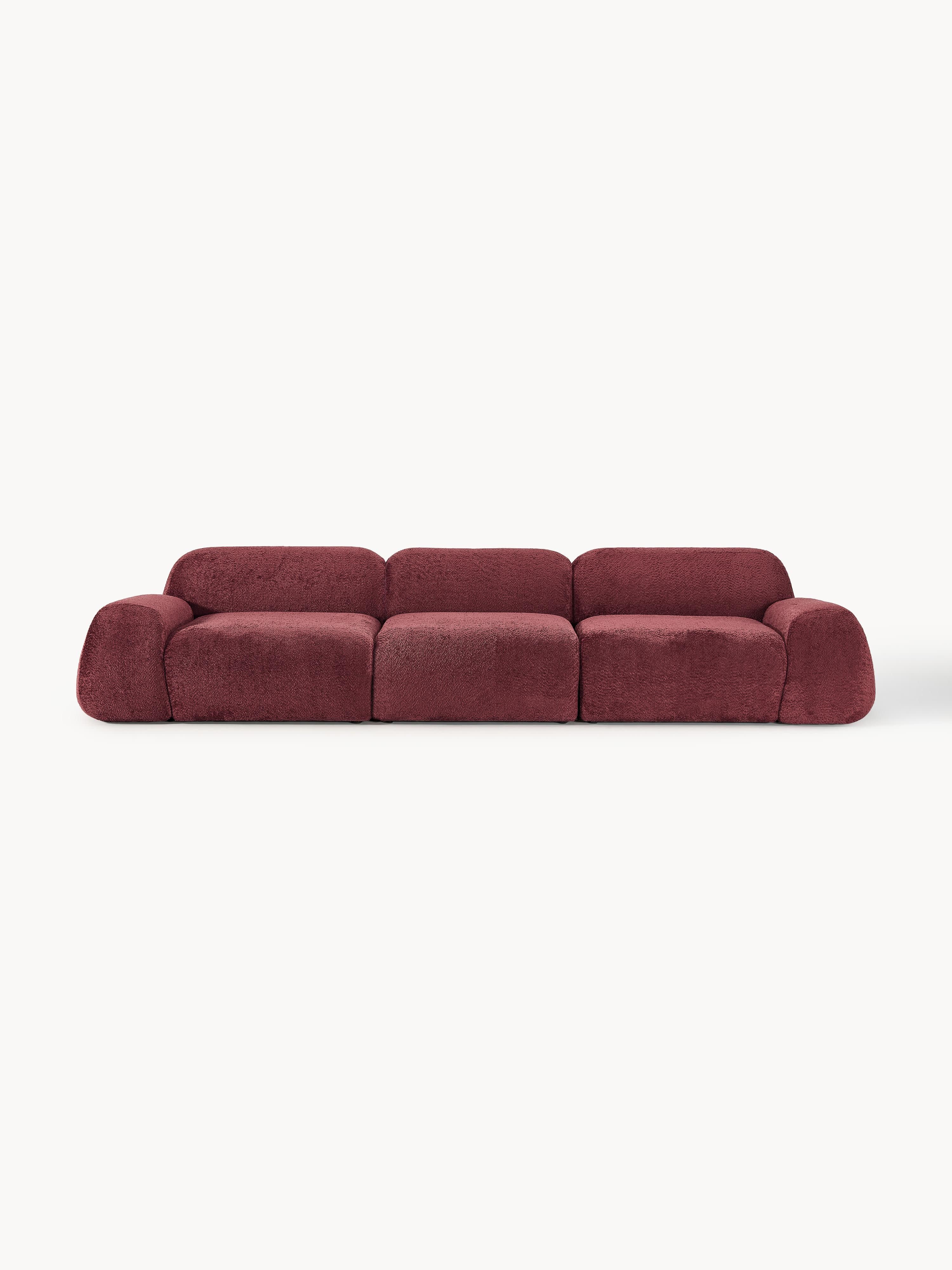 Galeriebild 1 - Modulares Teddy-Bouclé-Sofa Wolke (4-Sitzer)