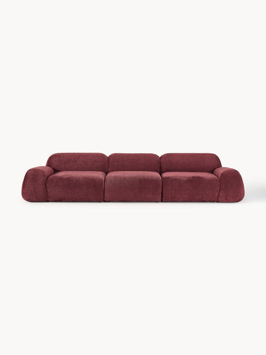 Galeriebild 1 - Modulares Teddy-Bouclé-Sofa Wolke (4-Sitzer)
