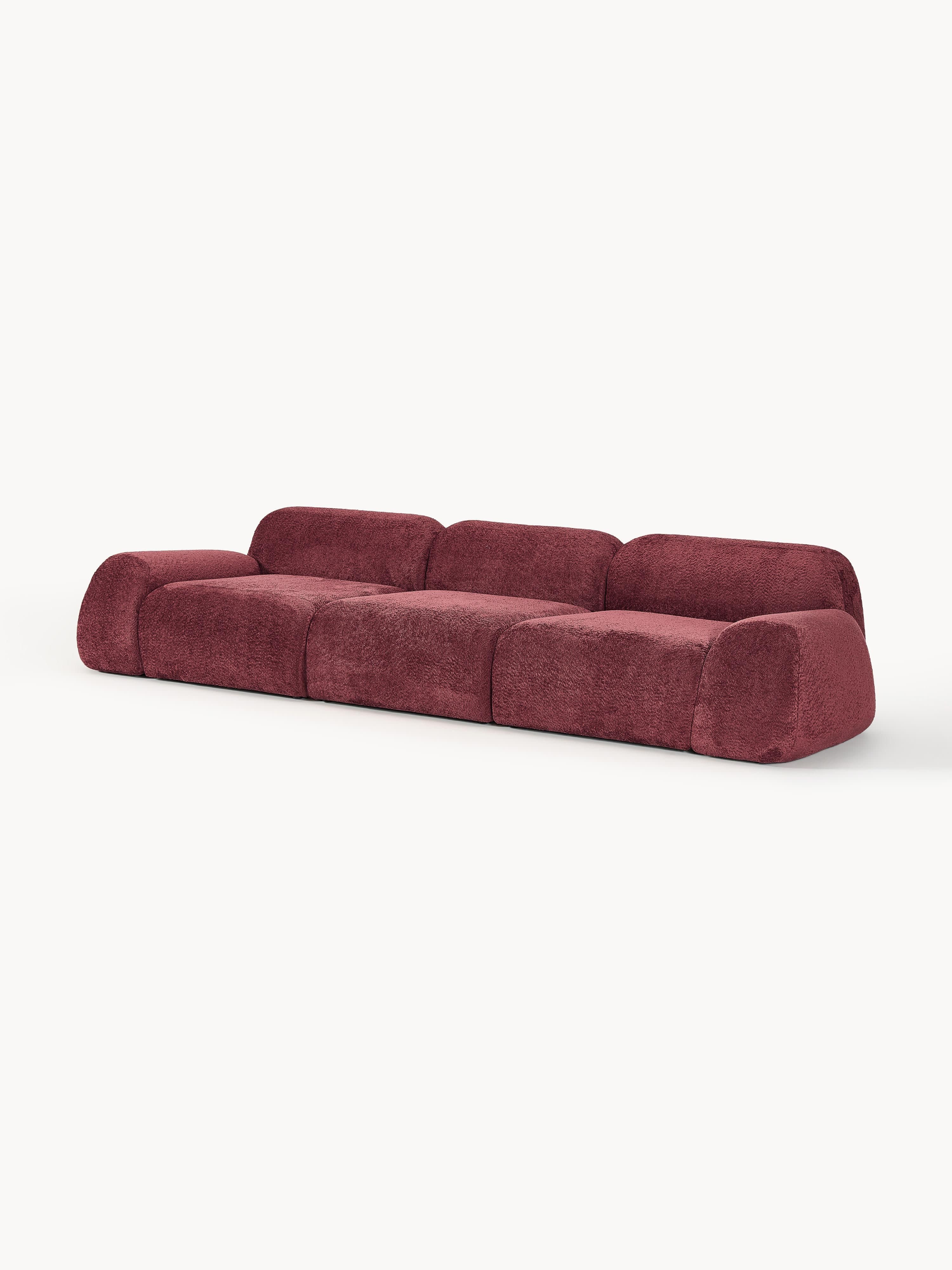 Modulares Teddy-Bouclé-Sofa Wolke (4-Sitzer)