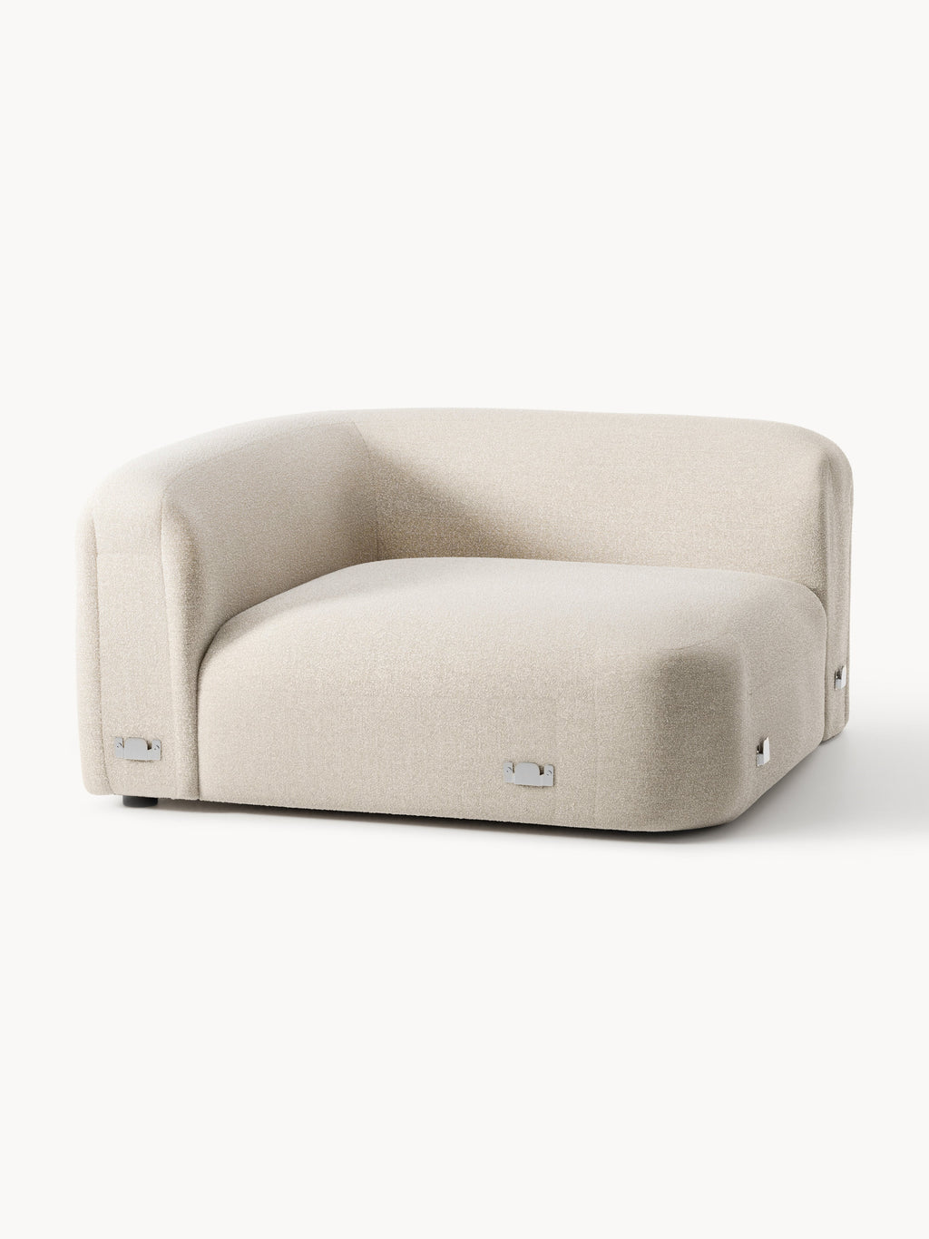 Rundes Bouclé-Eckmodul Wolke
