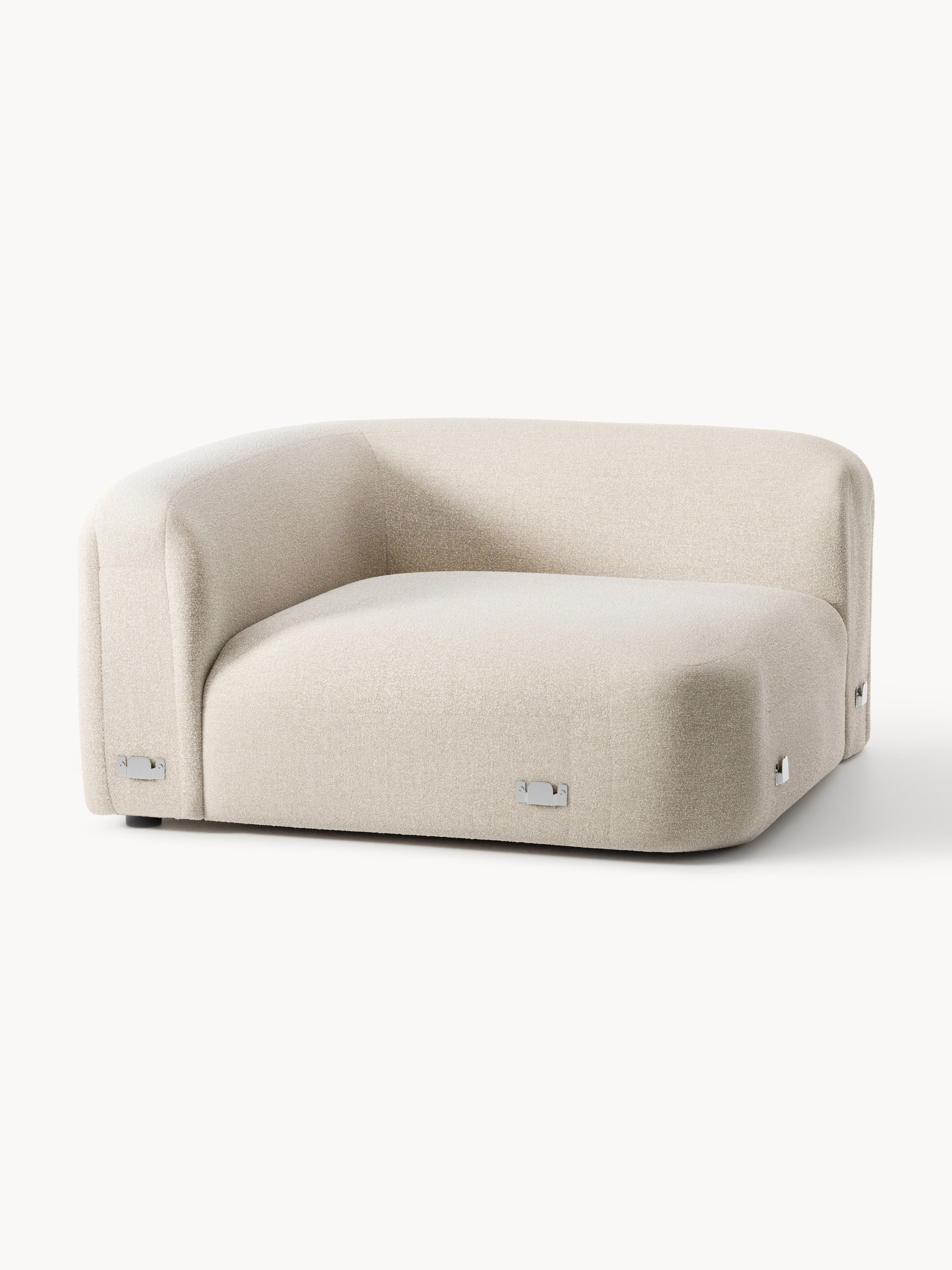 Rundes Bouclé-Eckmodul Wolke