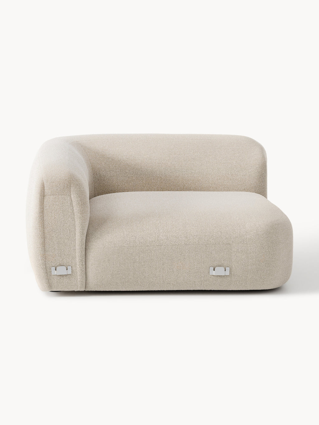 Rundes Bouclé-Eckmodul Wolke