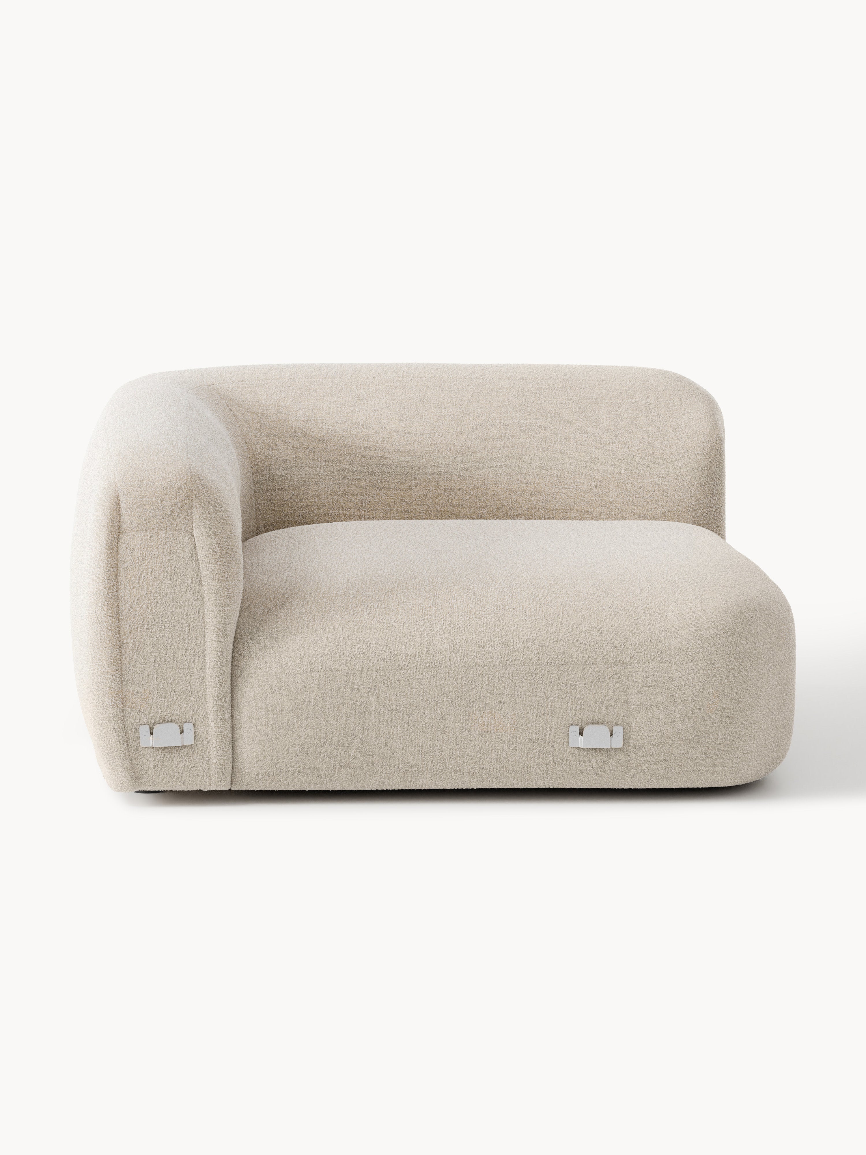 Rundes Bouclé-Eckmodul Wolke