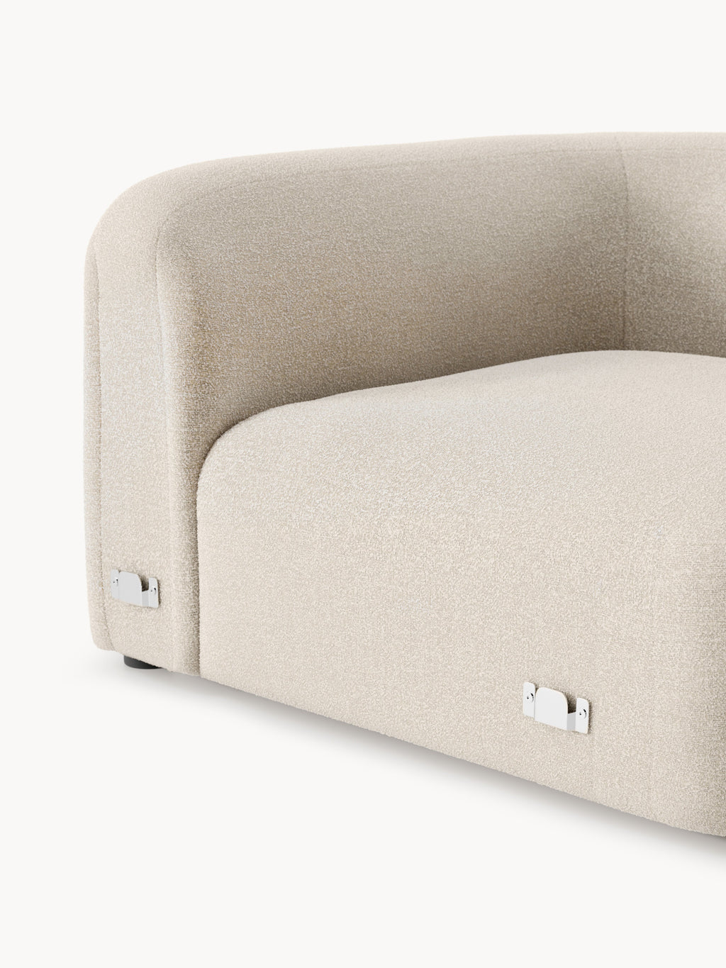 Rundes Bouclé-Eckmodul Wolke