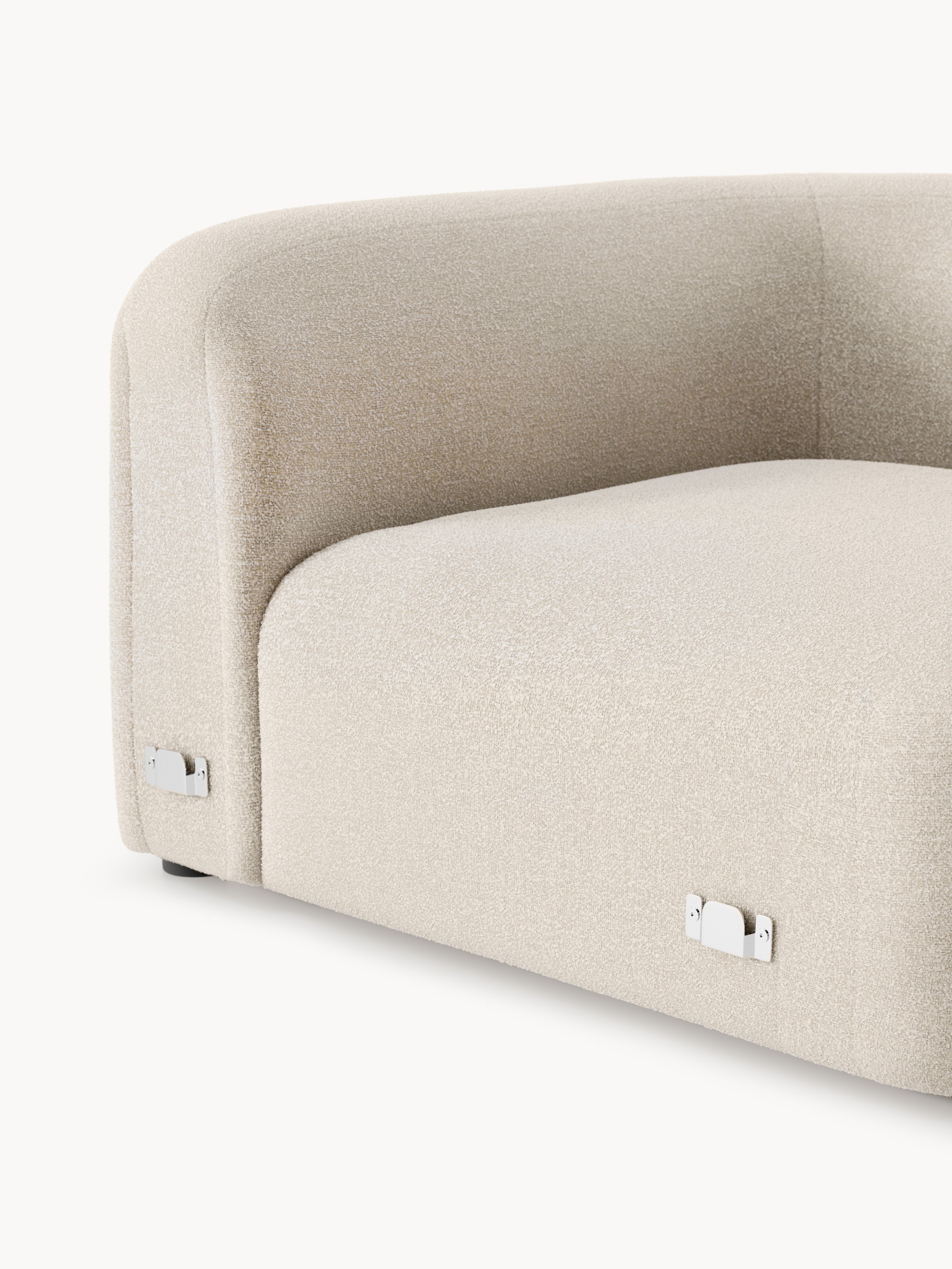Rundes Bouclé-Eckmodul Wolke