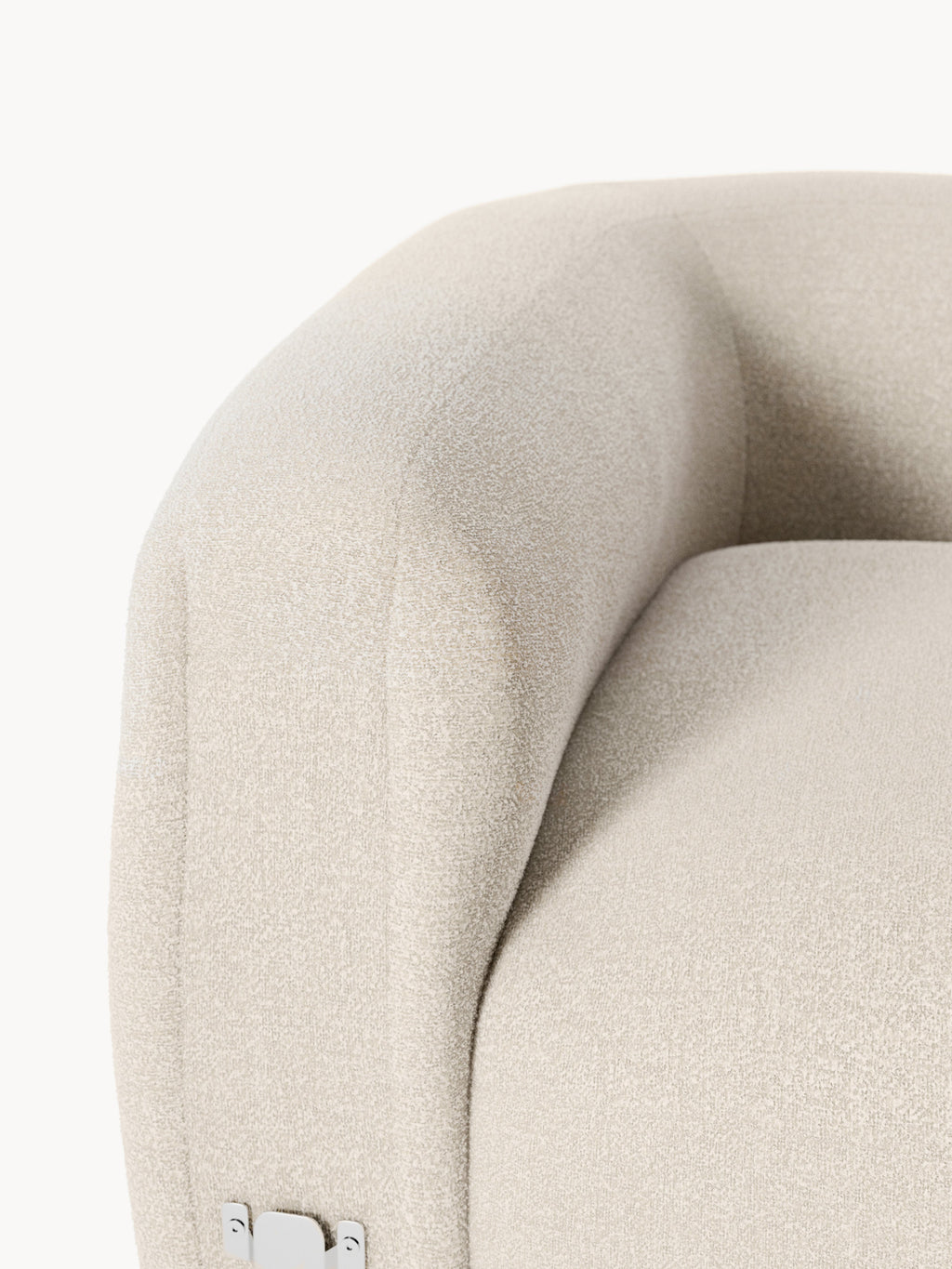 Rundes Bouclé-Eckmodul Wolke