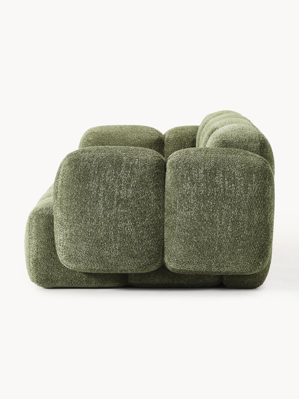 Modulares Sofa Tayla (3-Sitzer) aus Teddy-Bouclé