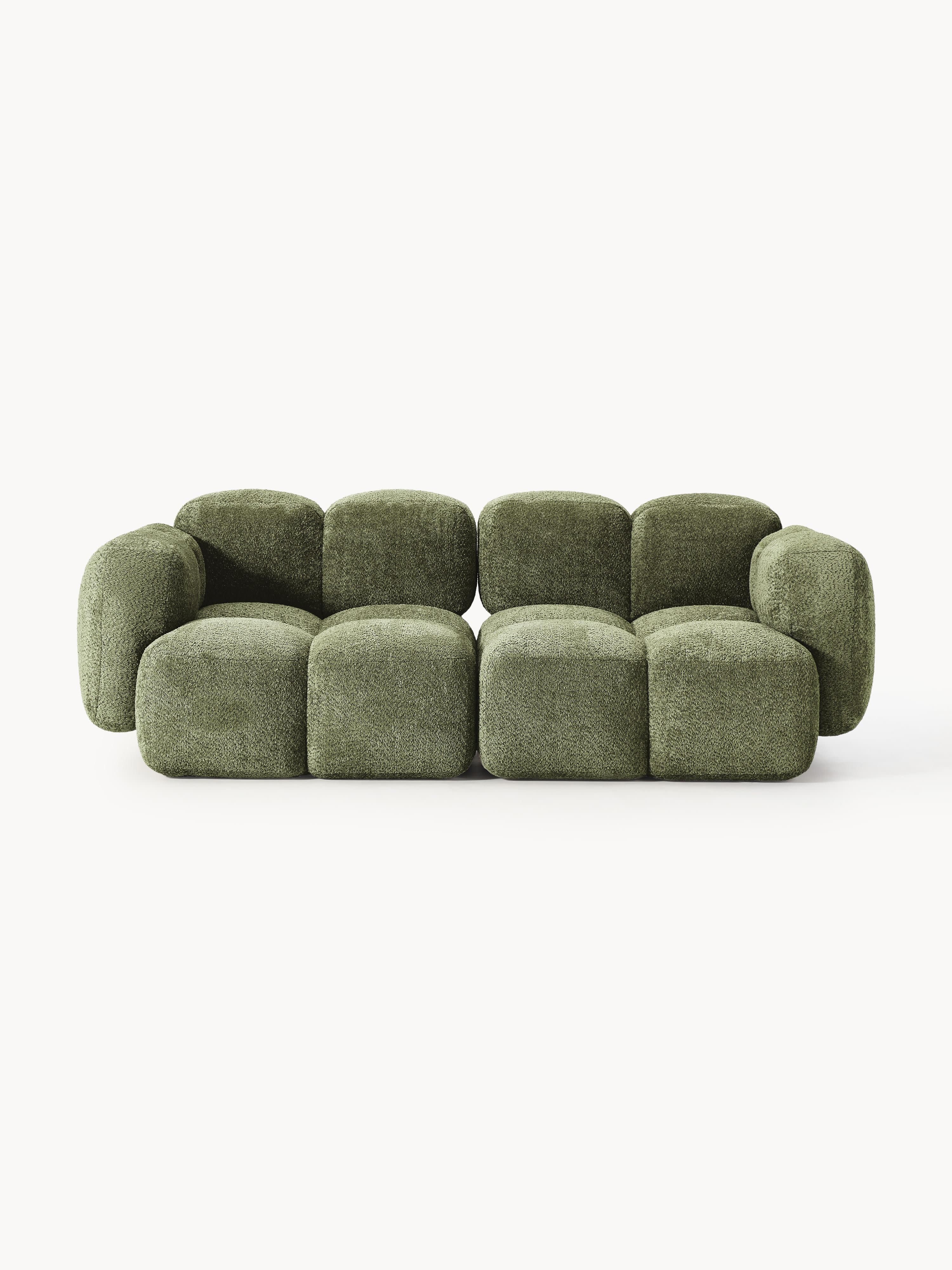 Galeriebild 1 - Modulares Sofa Tayla (3-Sitzer) aus Teddy-Bouclé