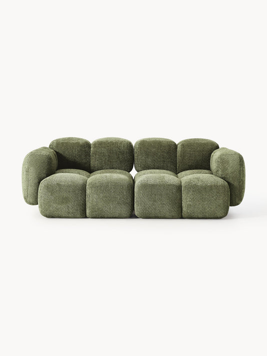 Galeriebild 1 - Modulares Sofa Tayla (3-Sitzer) aus Teddy-Bouclé