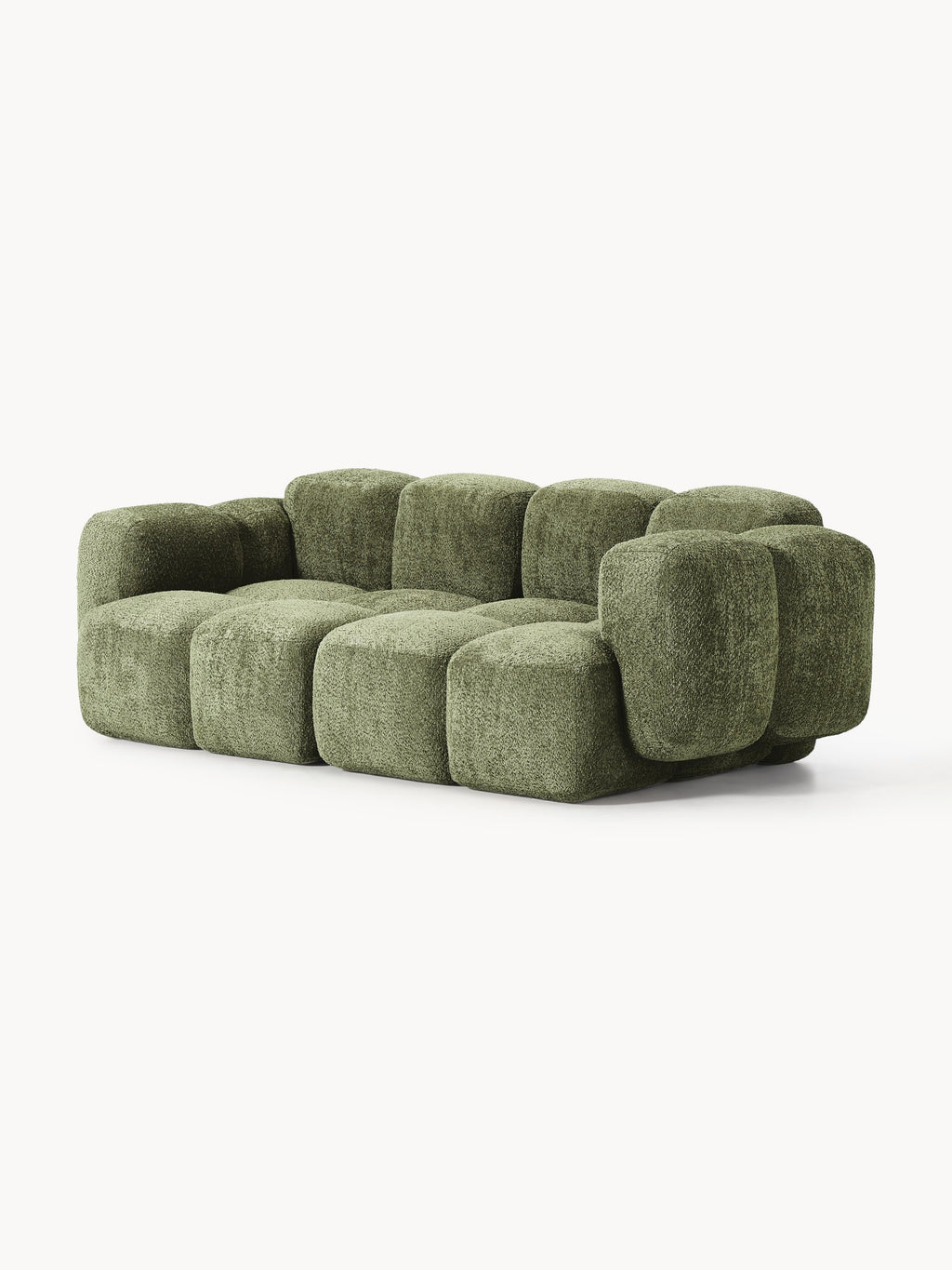 Modulares Sofa Tayla (3-Sitzer) aus Teddy-Bouclé