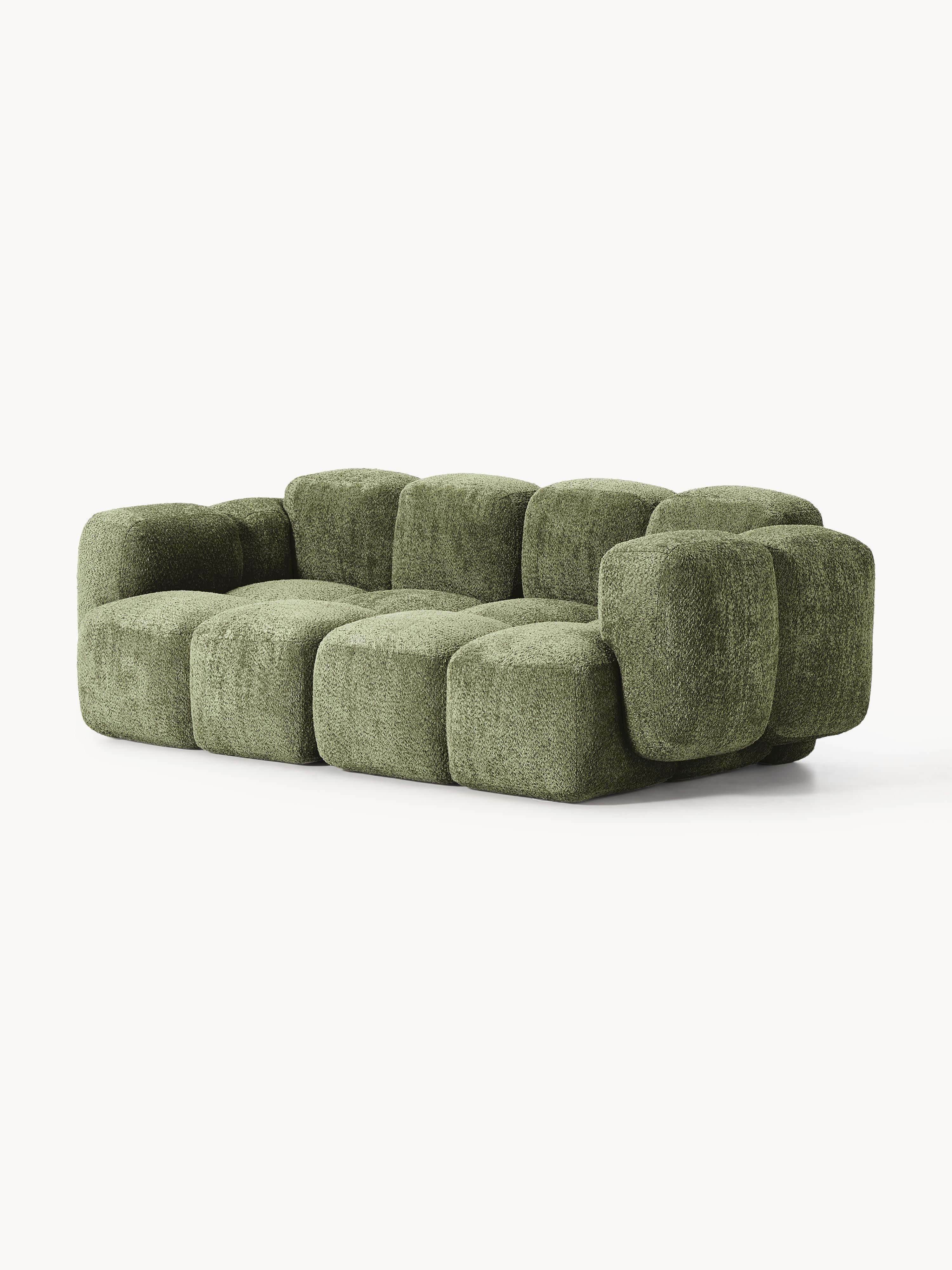 Modulares Sofa Tayla (3-Sitzer) aus Teddy-Bouclé
