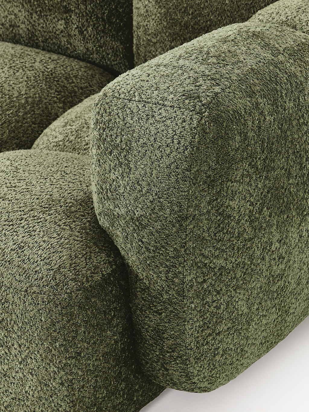 Modulares Sofa Tayla (3-Sitzer) aus Teddy-Bouclé