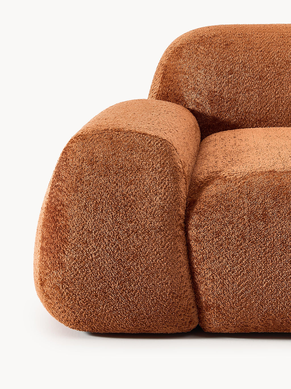 Modulares Teddy-Bouclé-Sofa Wolke (3-Sitzer)