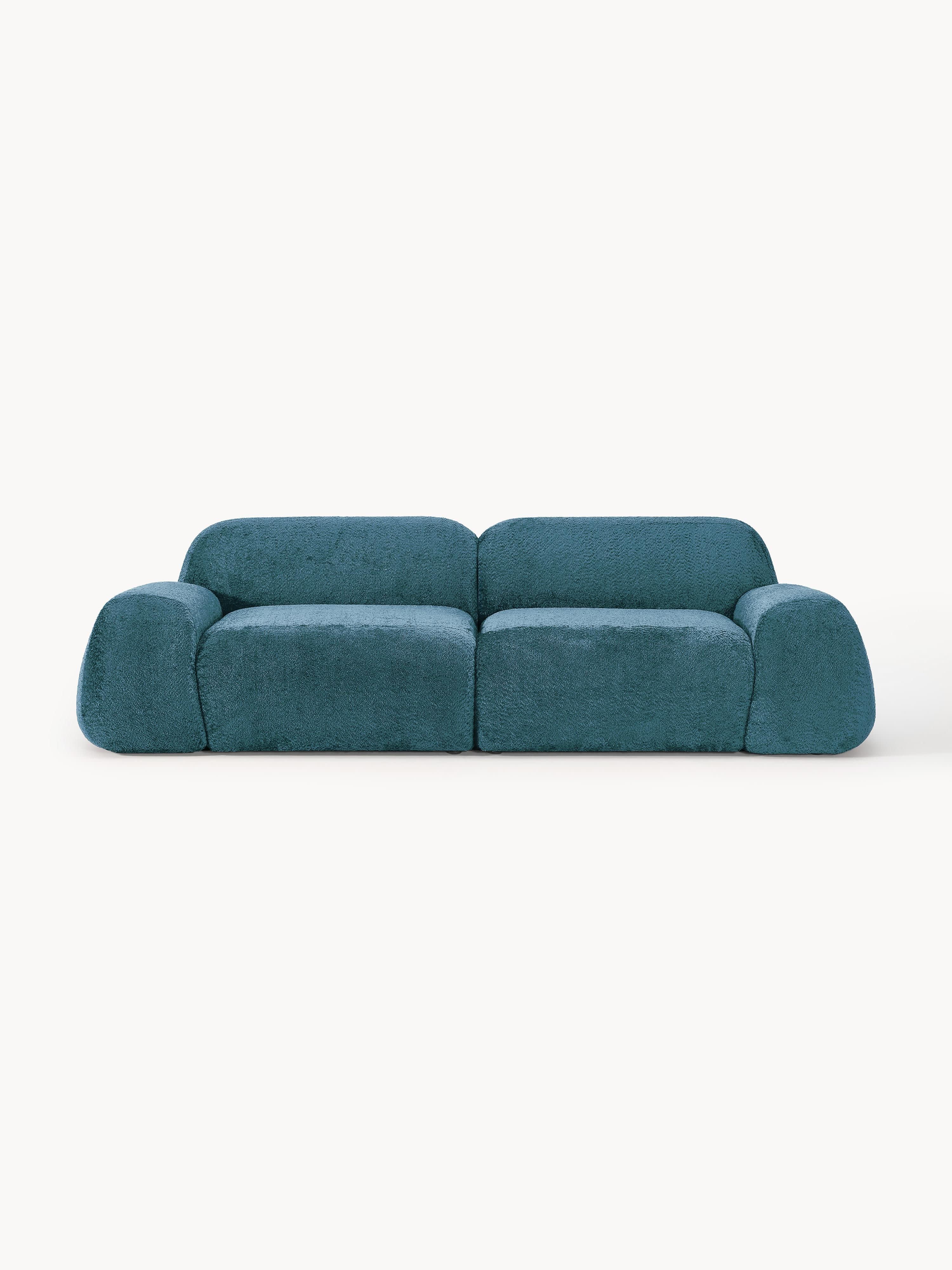 Galeriebild 1 - Modulares Teddy-Bouclé-Sofa Wolke (3-Sitzer)