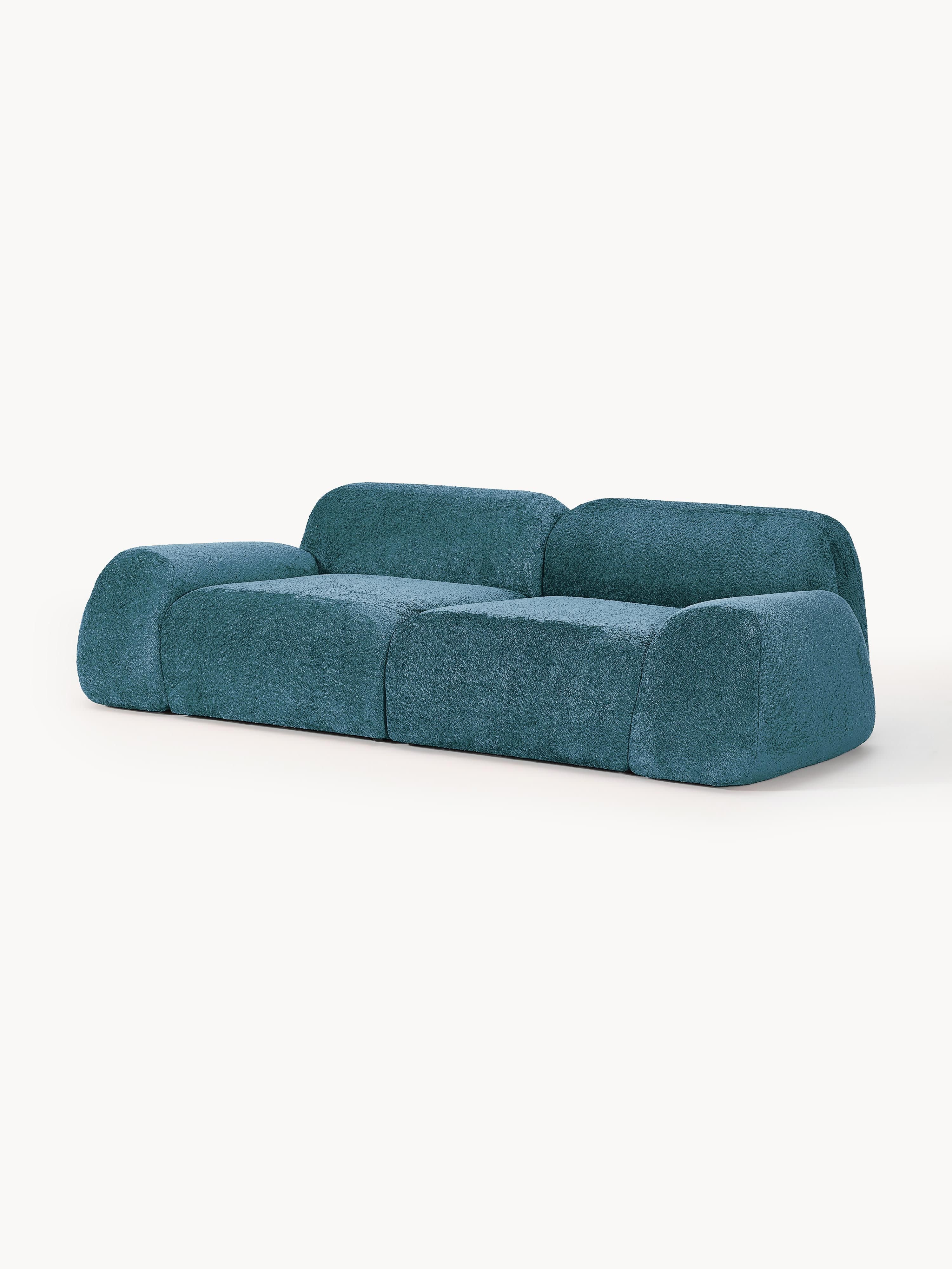 Modulares Teddy-Bouclé-Sofa Wolke (3-Sitzer)