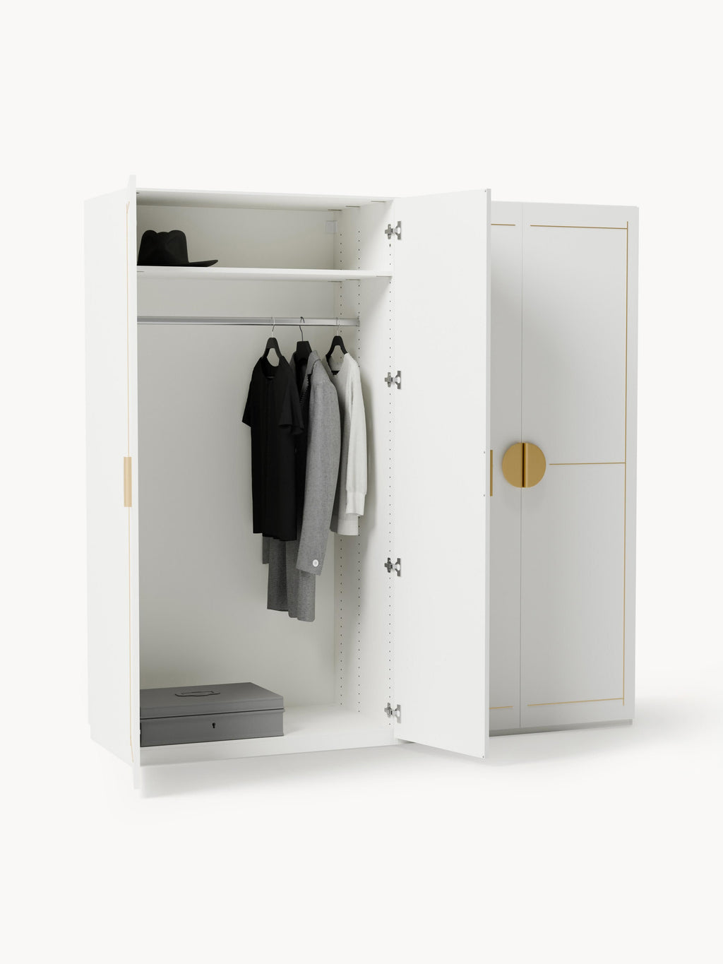 Modularer Drehtürenschrank Denise, 200 cm Breite, in verschiedenen Größen
