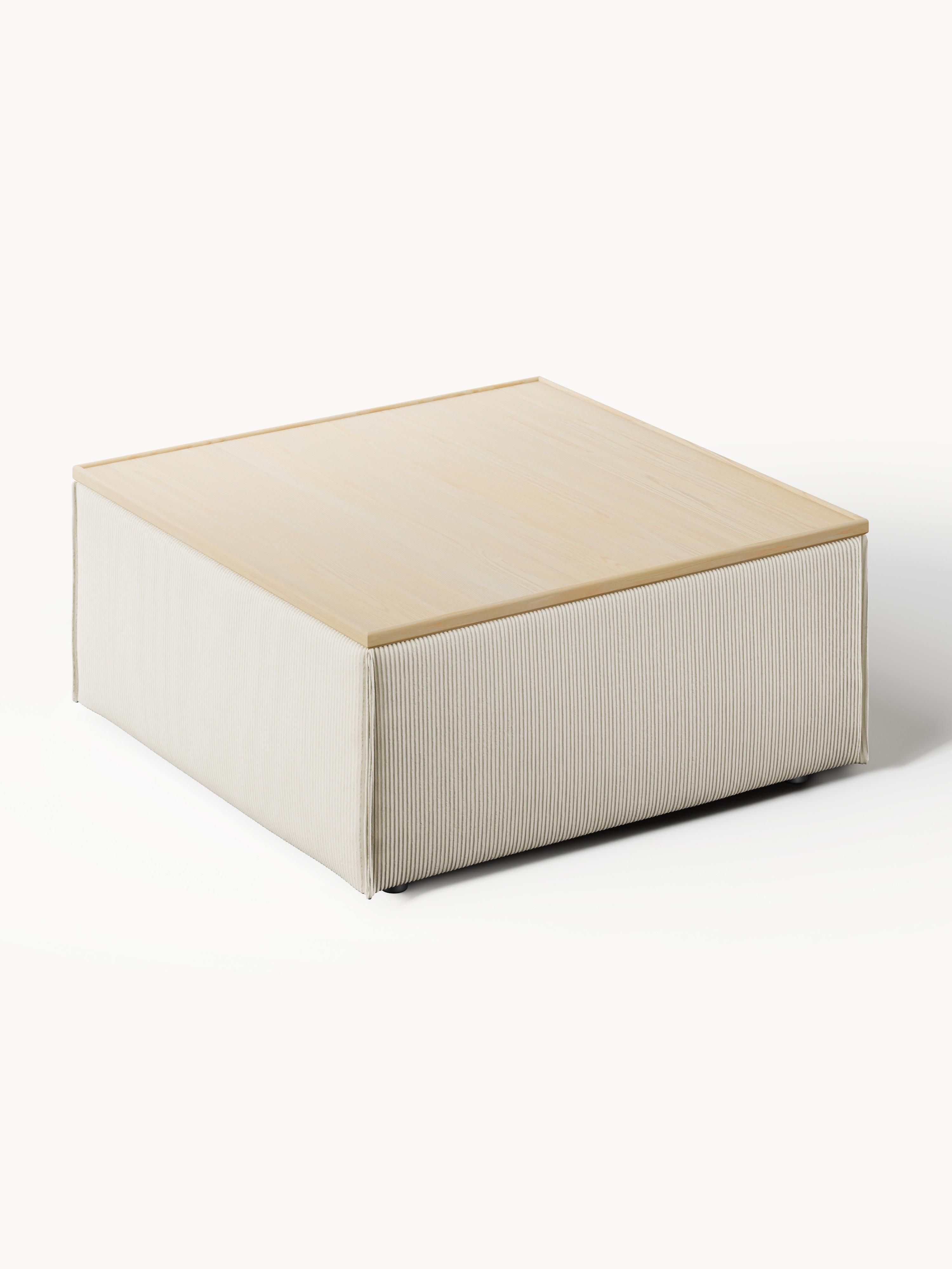 Sofa-Hocker Lennon aus Cord mit Stauraum