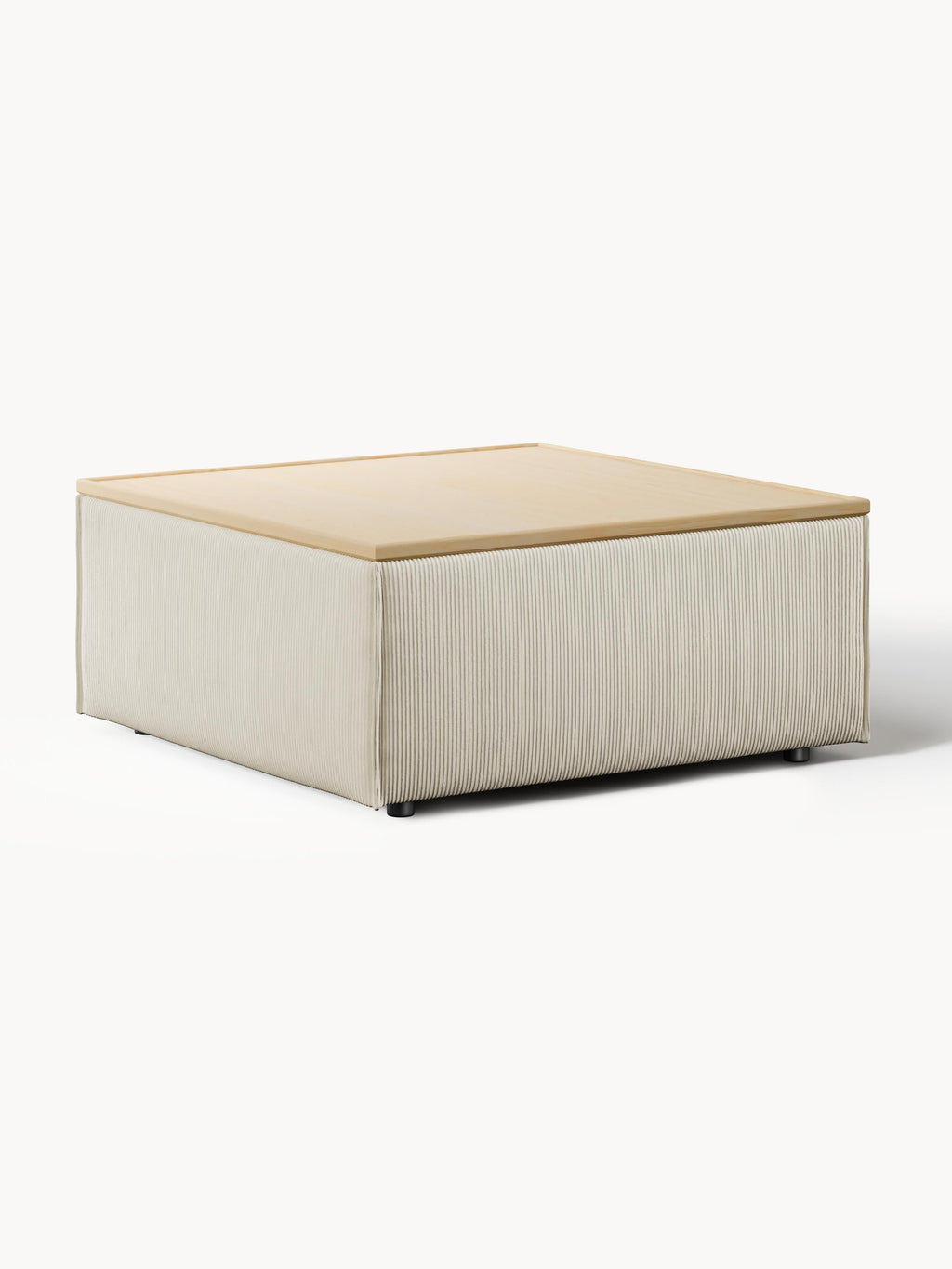 Galeriebild 1 - Sofa-Hocker Lennon aus Cord mit Stauraum