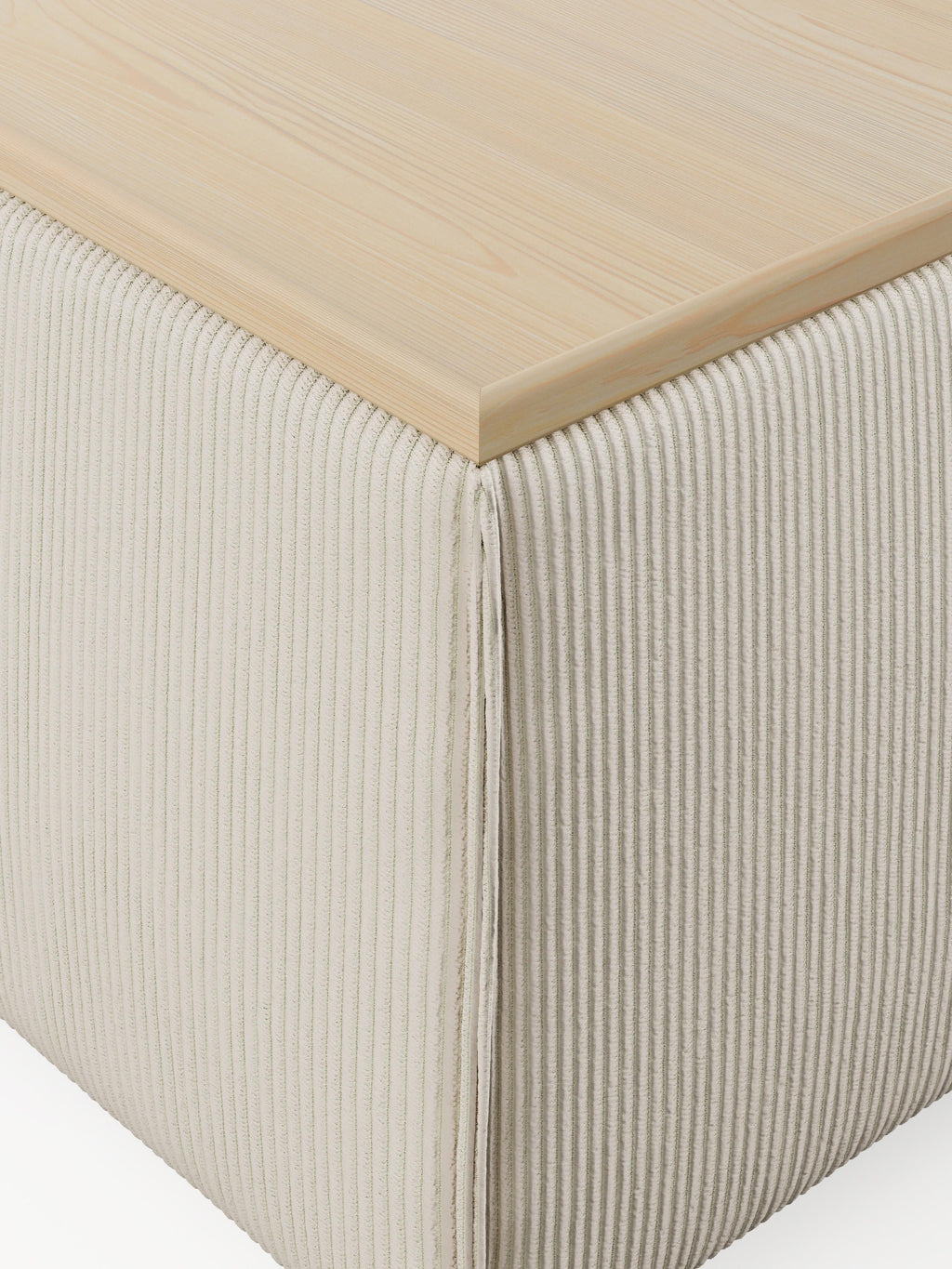 Sofa-Hocker Lennon aus Cord mit Stauraum
