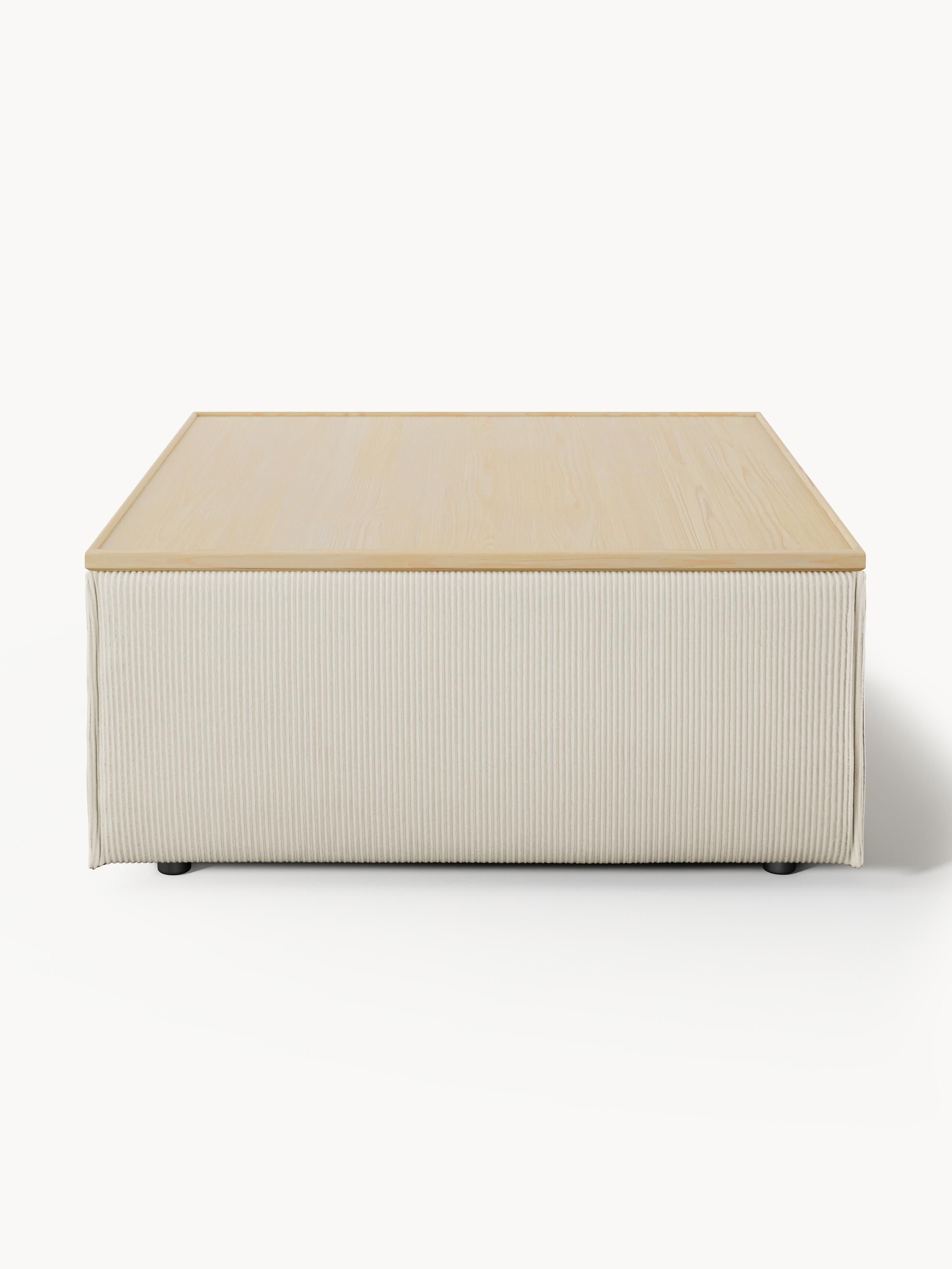 Sofa-Hocker Lennon aus Cord mit Stauraum
