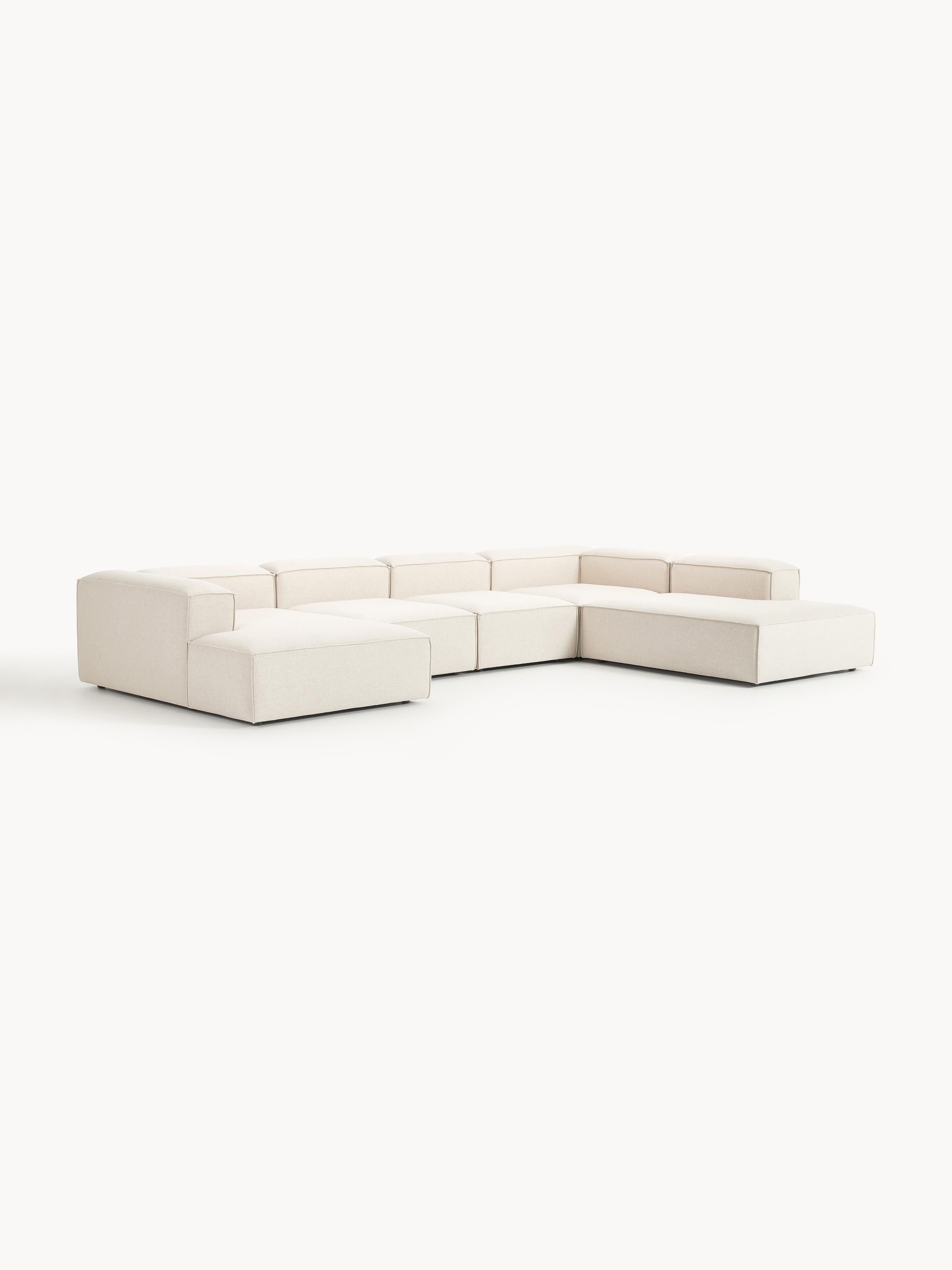 Modulares XL Sofa Lennon aus Leinen-Mix