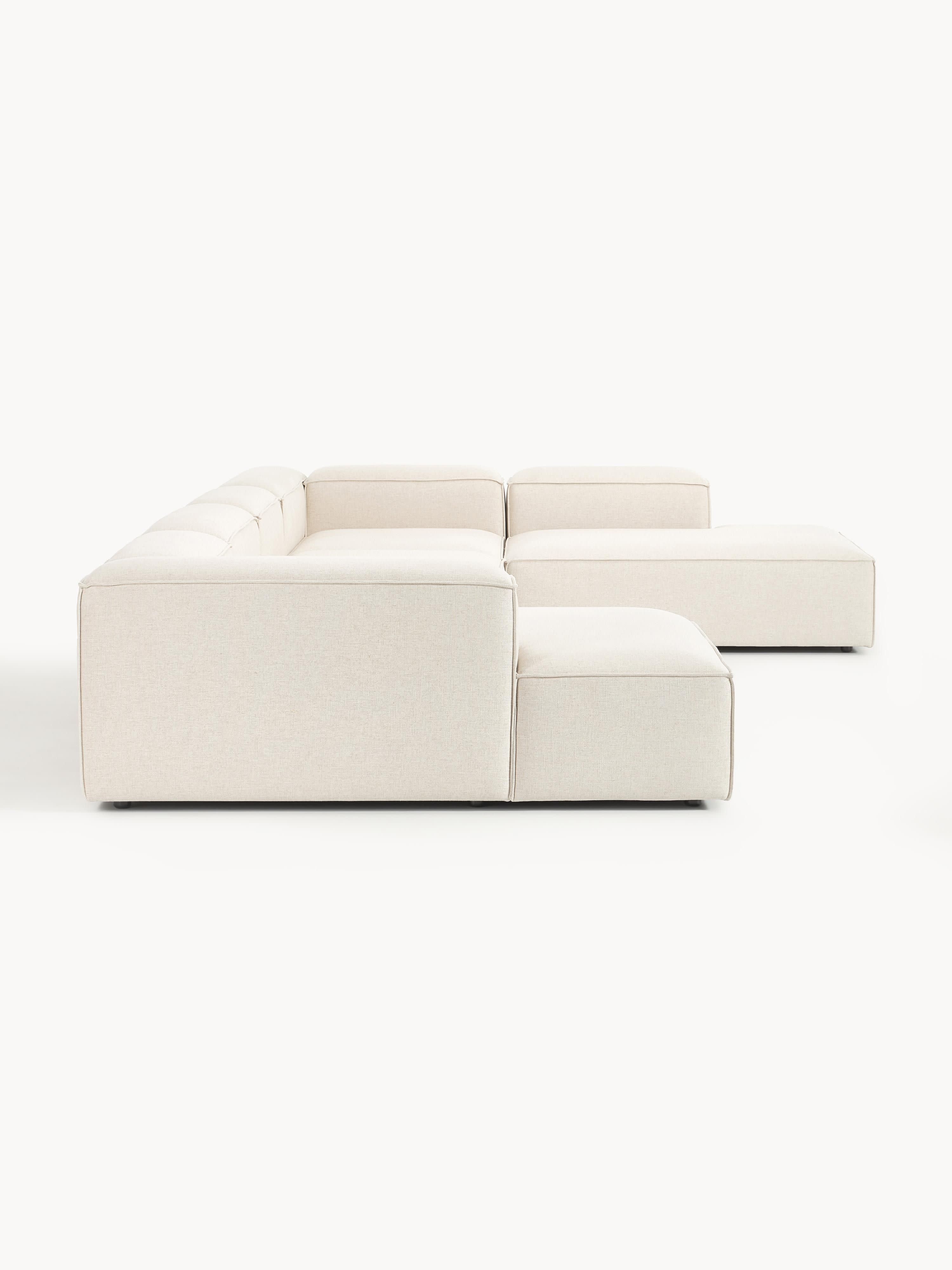 Modulares XL Sofa Lennon aus Leinen-Mix