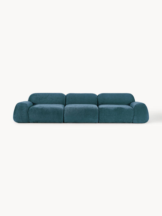 Galeriebild 1 - Modulares Teddy-Bouclé-Sofa Wolke (4-Sitzer)